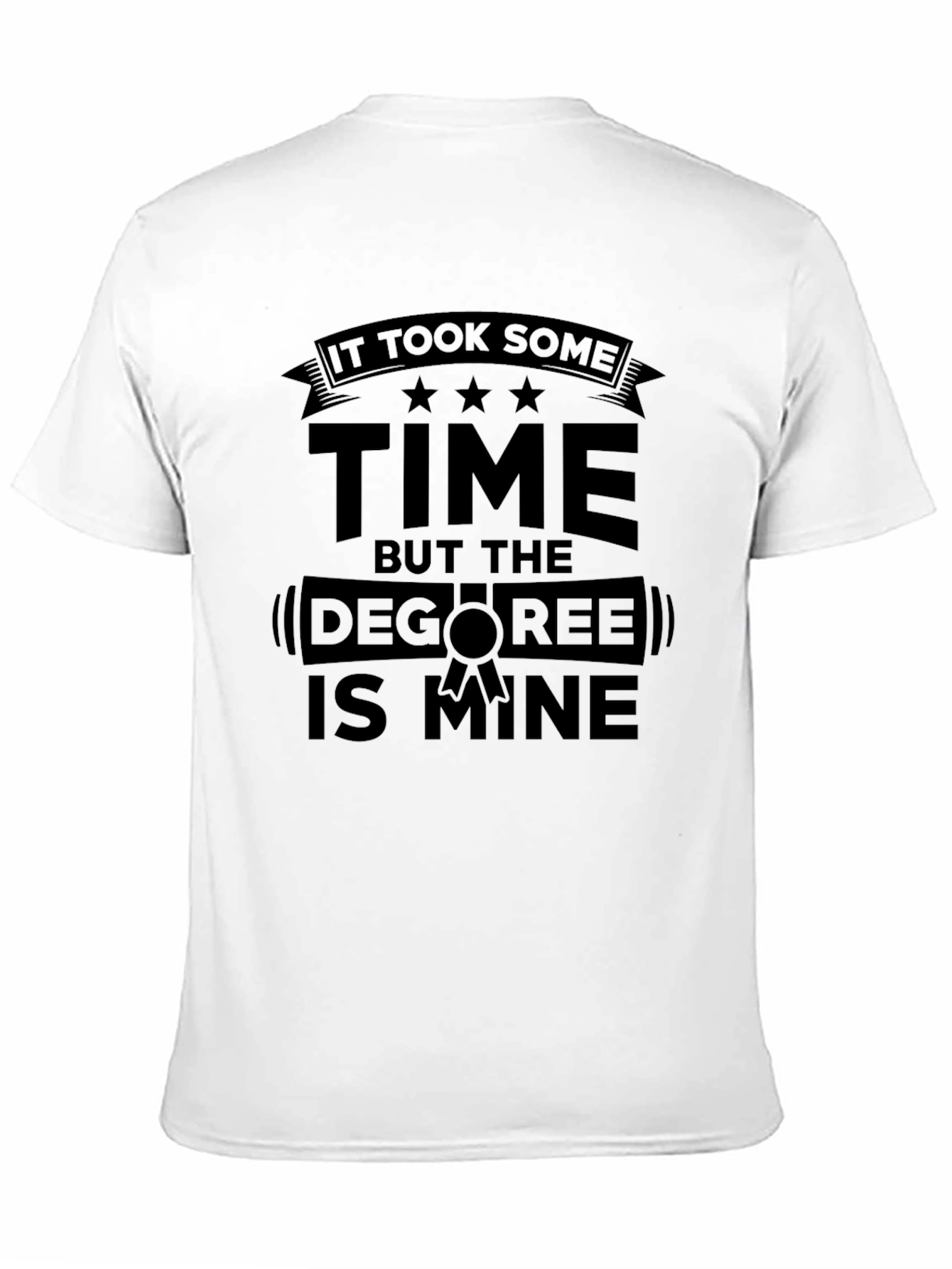 Black Graduation Time Degree T-Shirt view 11