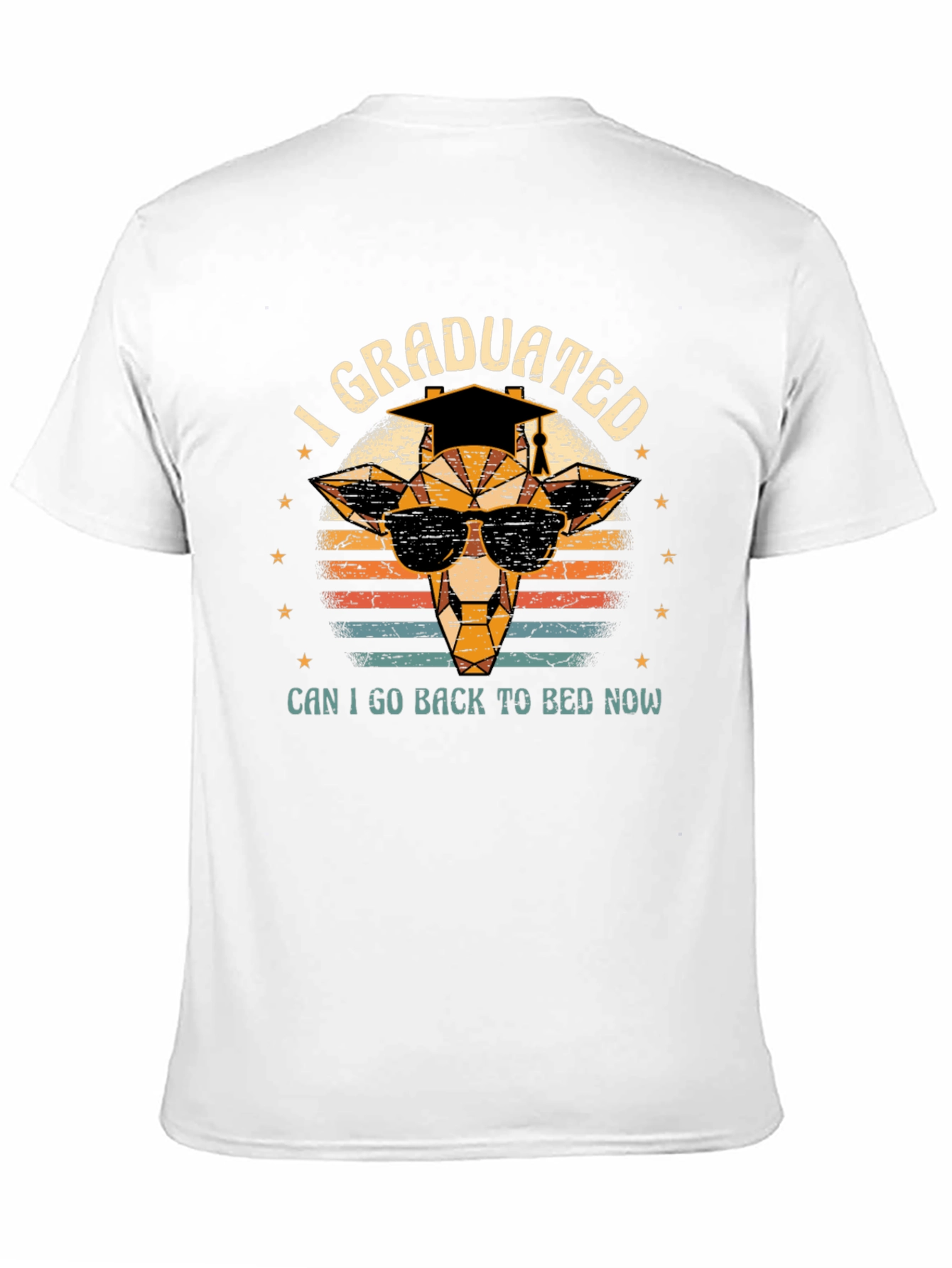 Black I Graduated Giraffe T-Shirt view 11