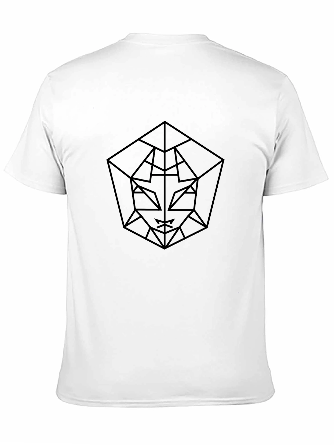 Black Geometric Wolf Tee - Modern Graphic Design view 11