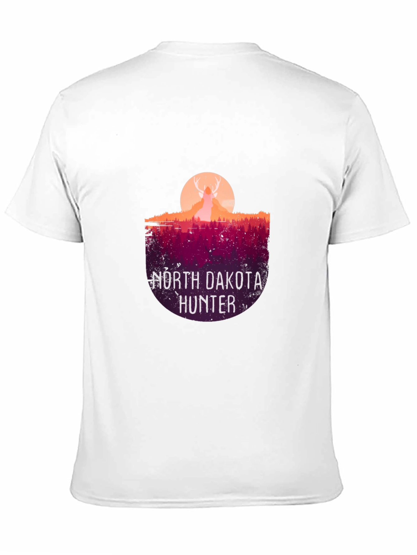 Black North Dakota Hunter Graphic Tee - Stylish Men's T-Shirt view 11