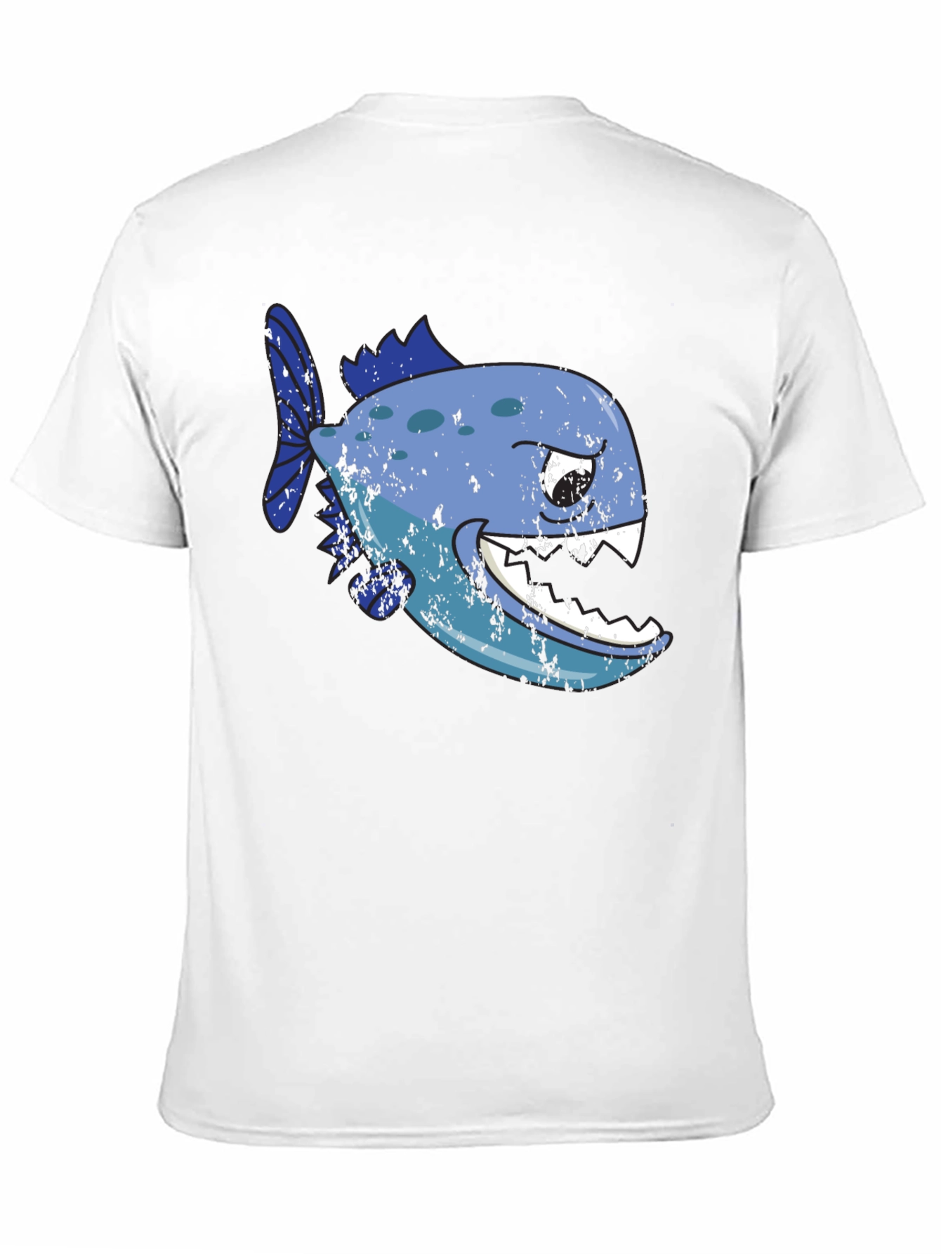 Black Piranha Graphic T-Shirt - Black Cotton Tee view 11