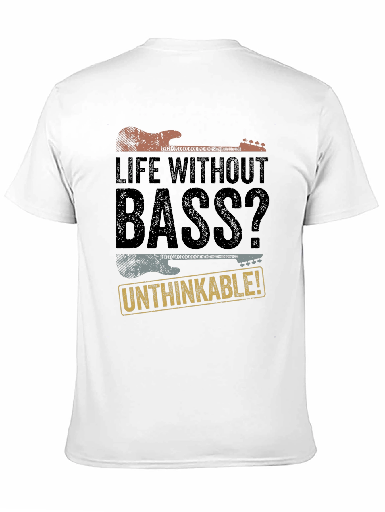 Black Life Without Bass? T-Shirt - Musician Apparel view 11