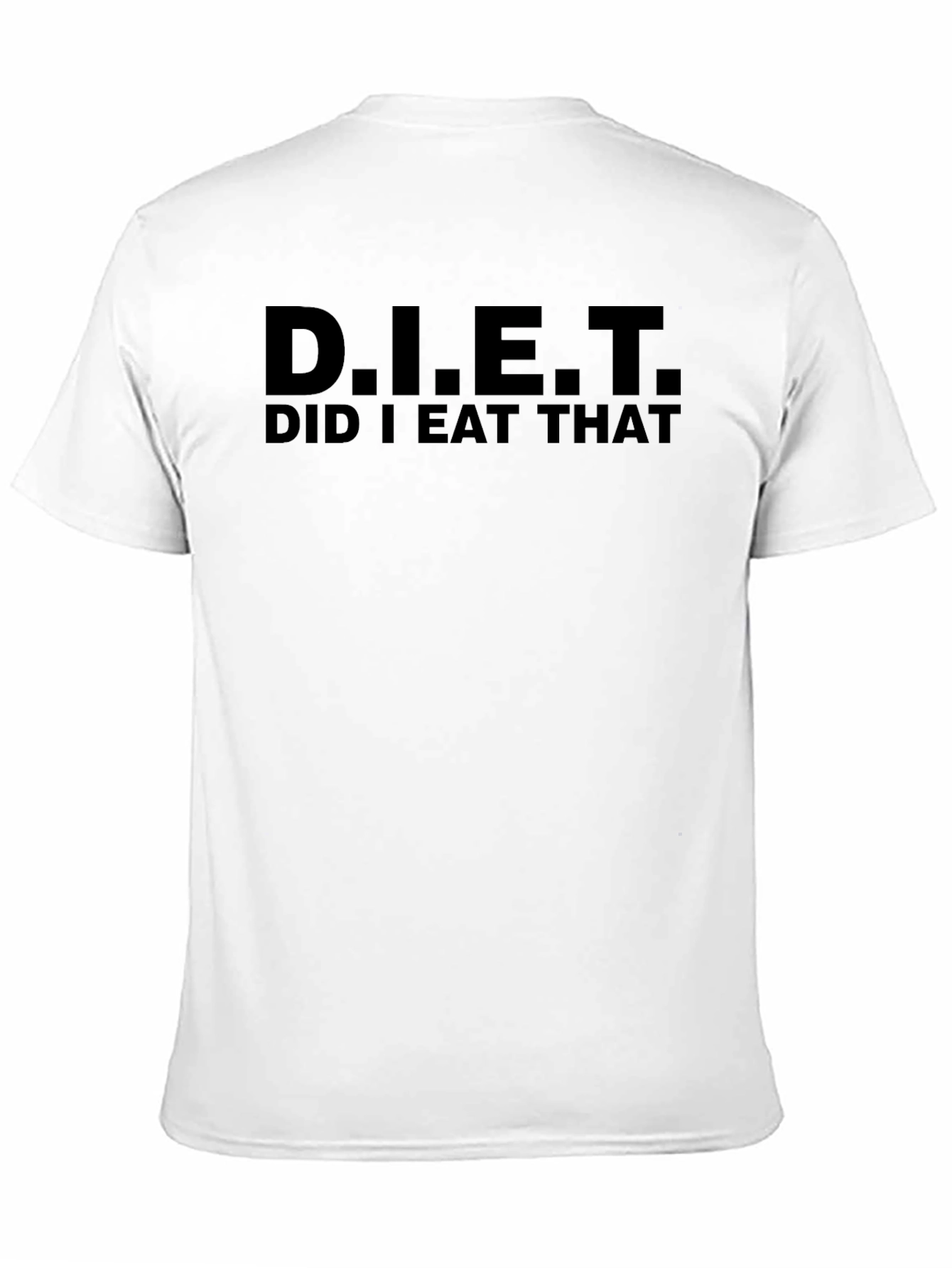 Black D.I.E.T. Did I Eat That? Black Graphic Tee view 11