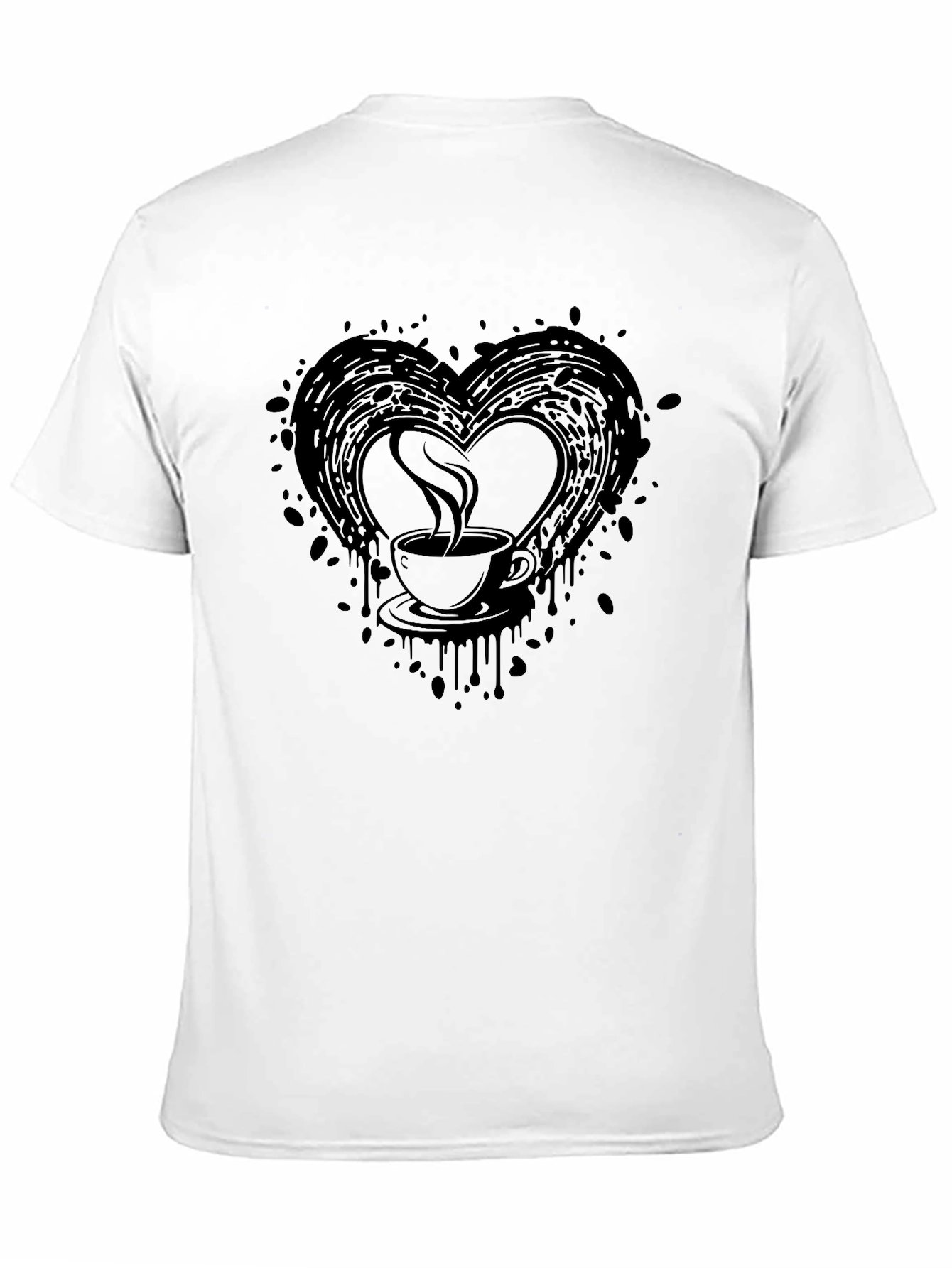 Black Coffee Love T-Shirt - Black Graphic Tee view 11