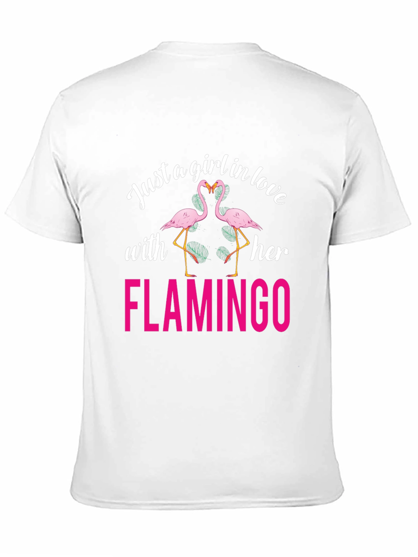Black Just a Girl in Love with Her Flamingo T-Shirt view 11