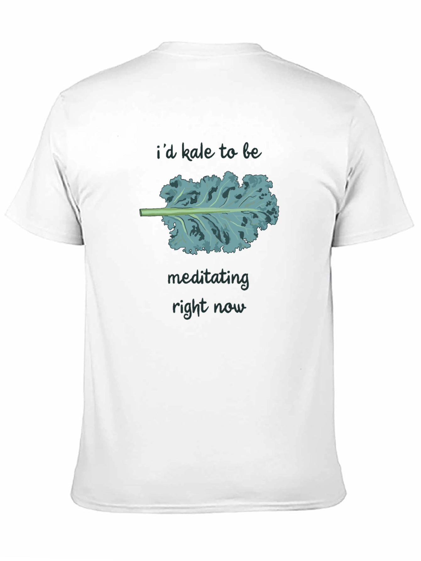 Black I'd Kale to be Meditating T-Shirt view 11