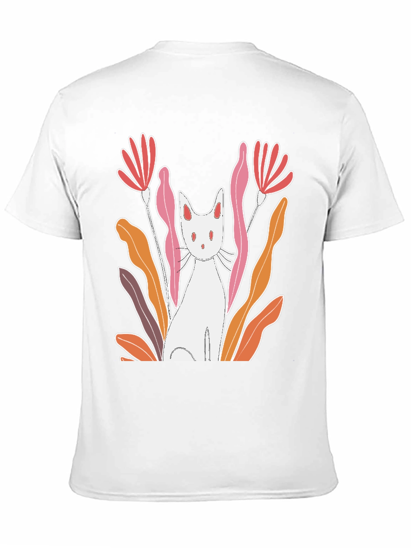 Black Cat & Flowers Graphic Tee view 11