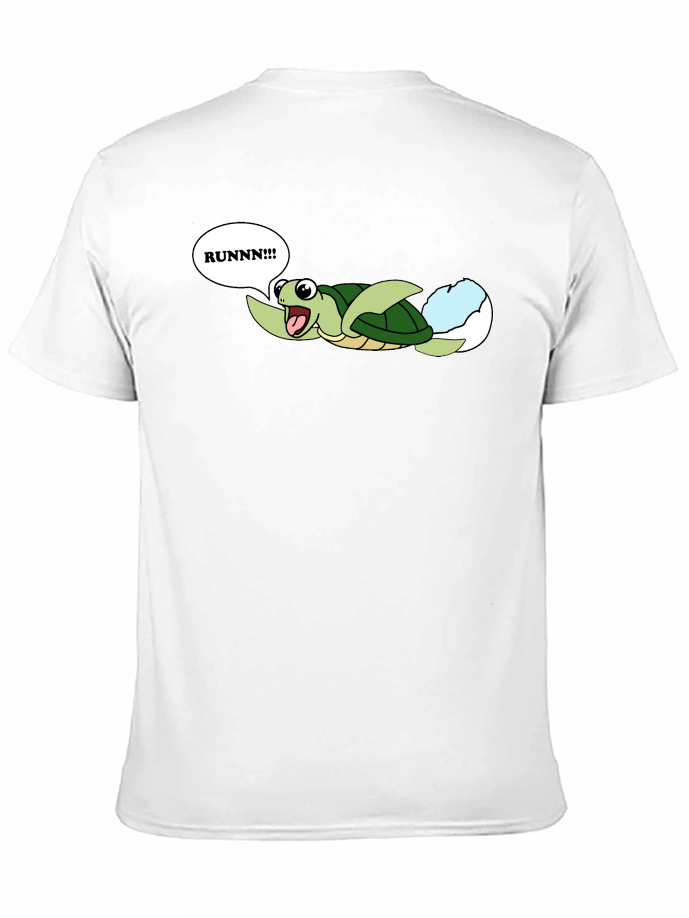 Black Runnn! Turtle Hatchling Graphic T-Shirt view 11