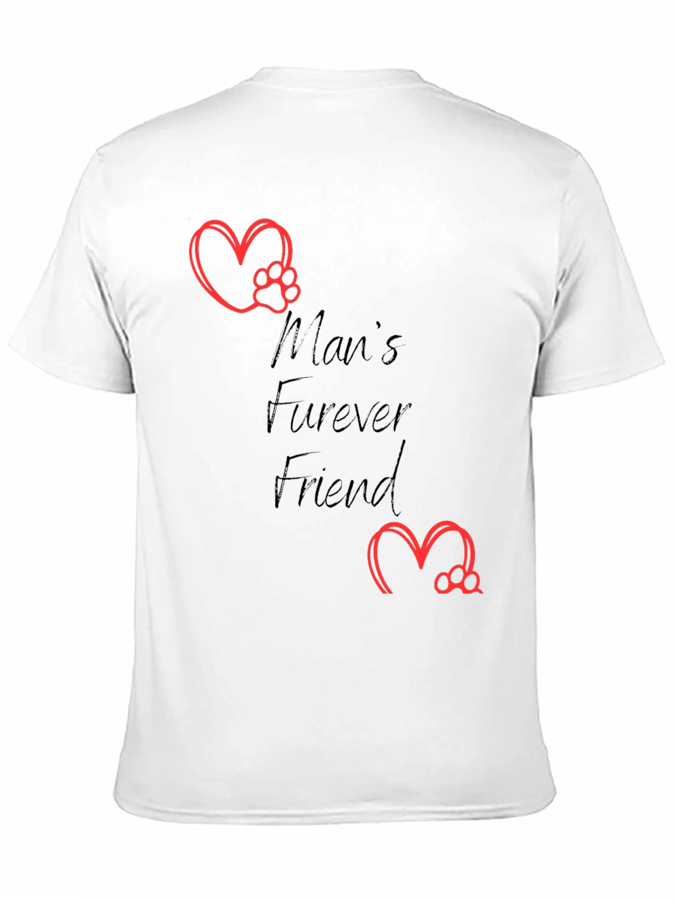 Black Man's Furever Friend T-Shirt - Pet Lover Tee view 11