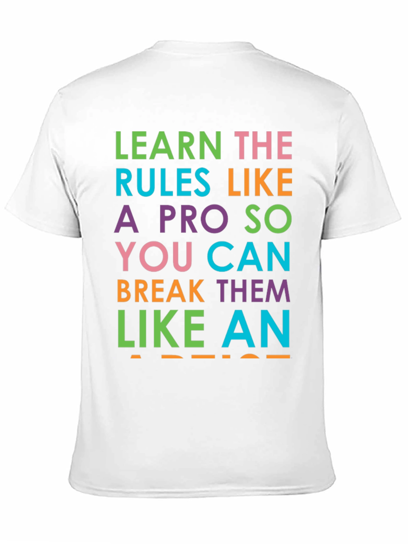 Black Learn the Rules Funny Graphic Tee view 11