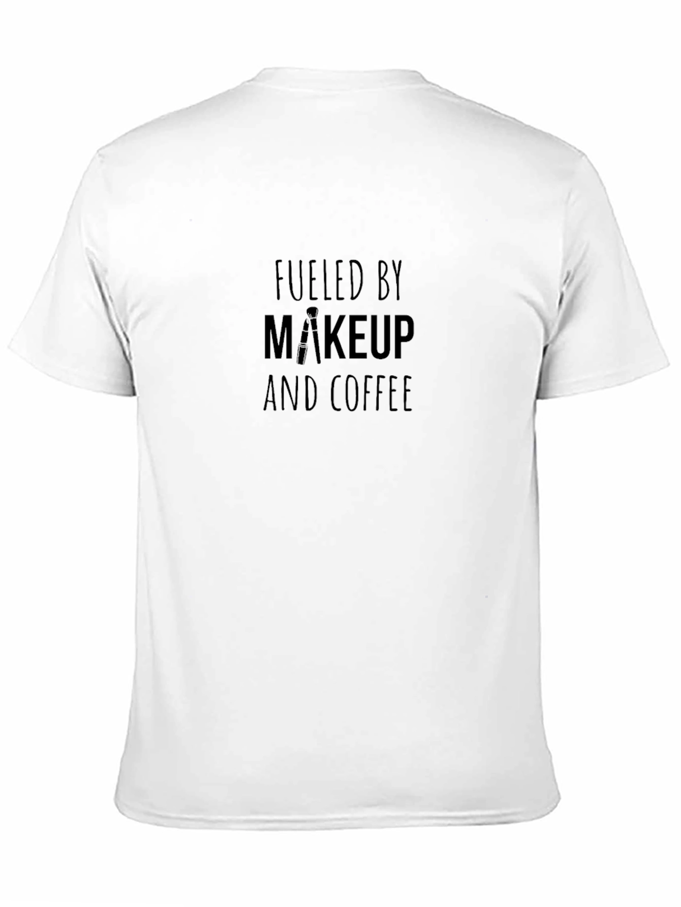 Black Fueled By Makeup & Coffee Graphic Tee view 11