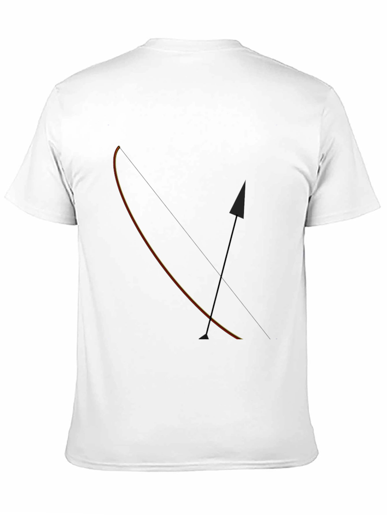 Black Archery Bow & Arrow Graphic Tee - Mens Black T-Shirt view 11