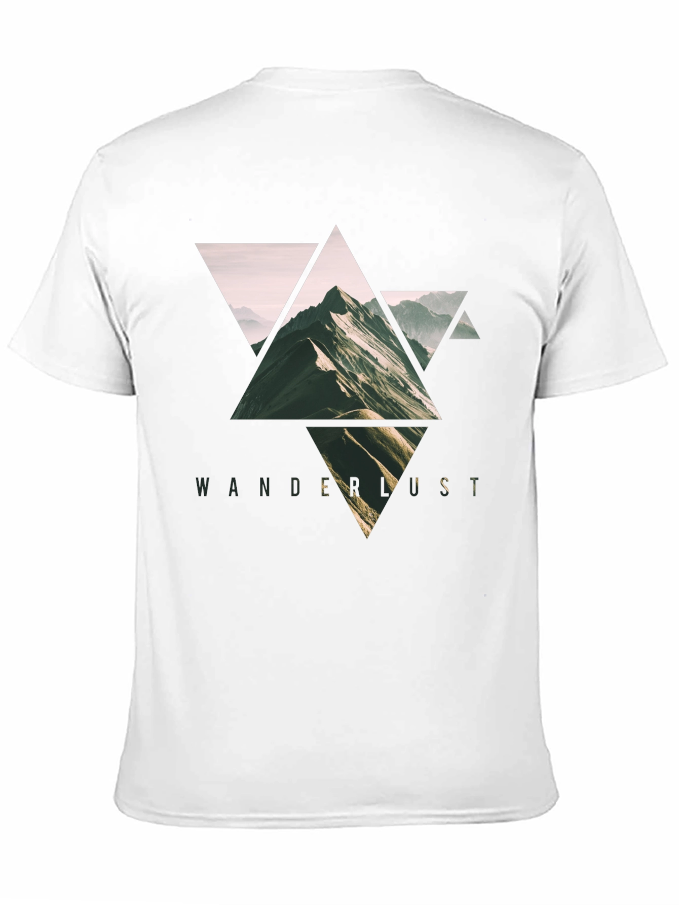 Black Wanderlust Mountain Triangle Graphic Tee - Black view 11