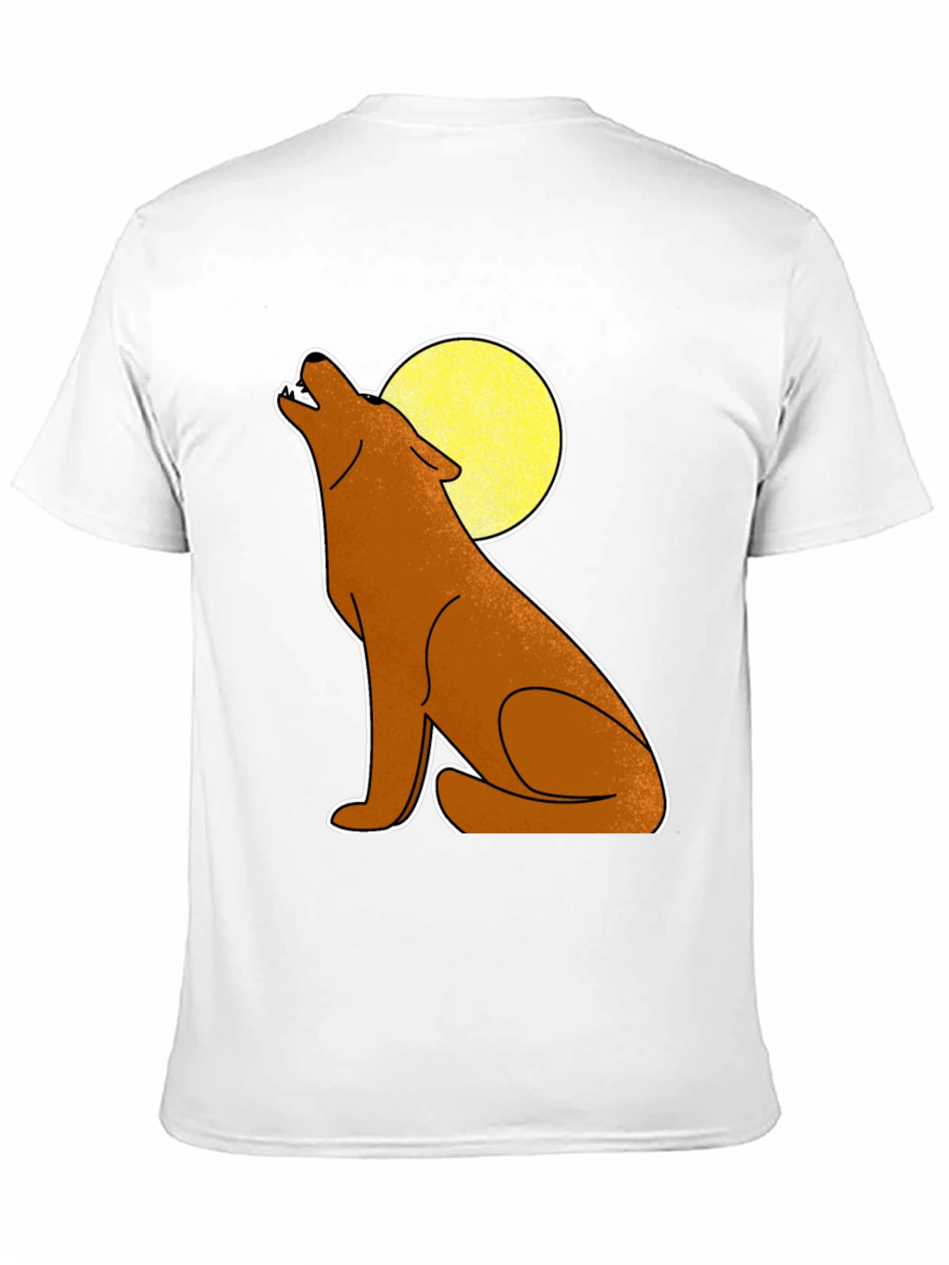 Black Wolf Howling at Moon Graphic Tee - Black view 11