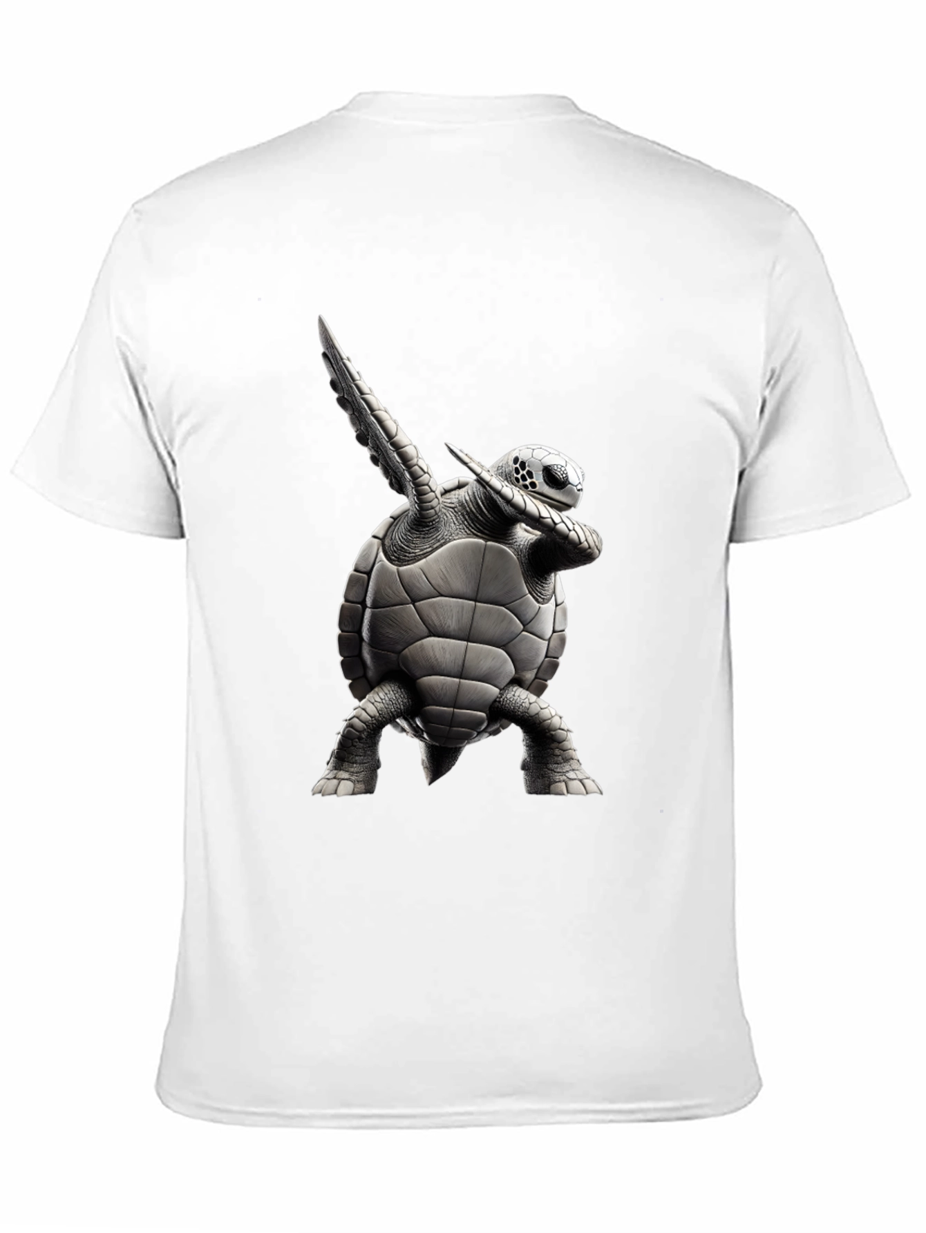 Black Dabbing Turtle Graphic T-Shirt - Black Cotton Tee view 11