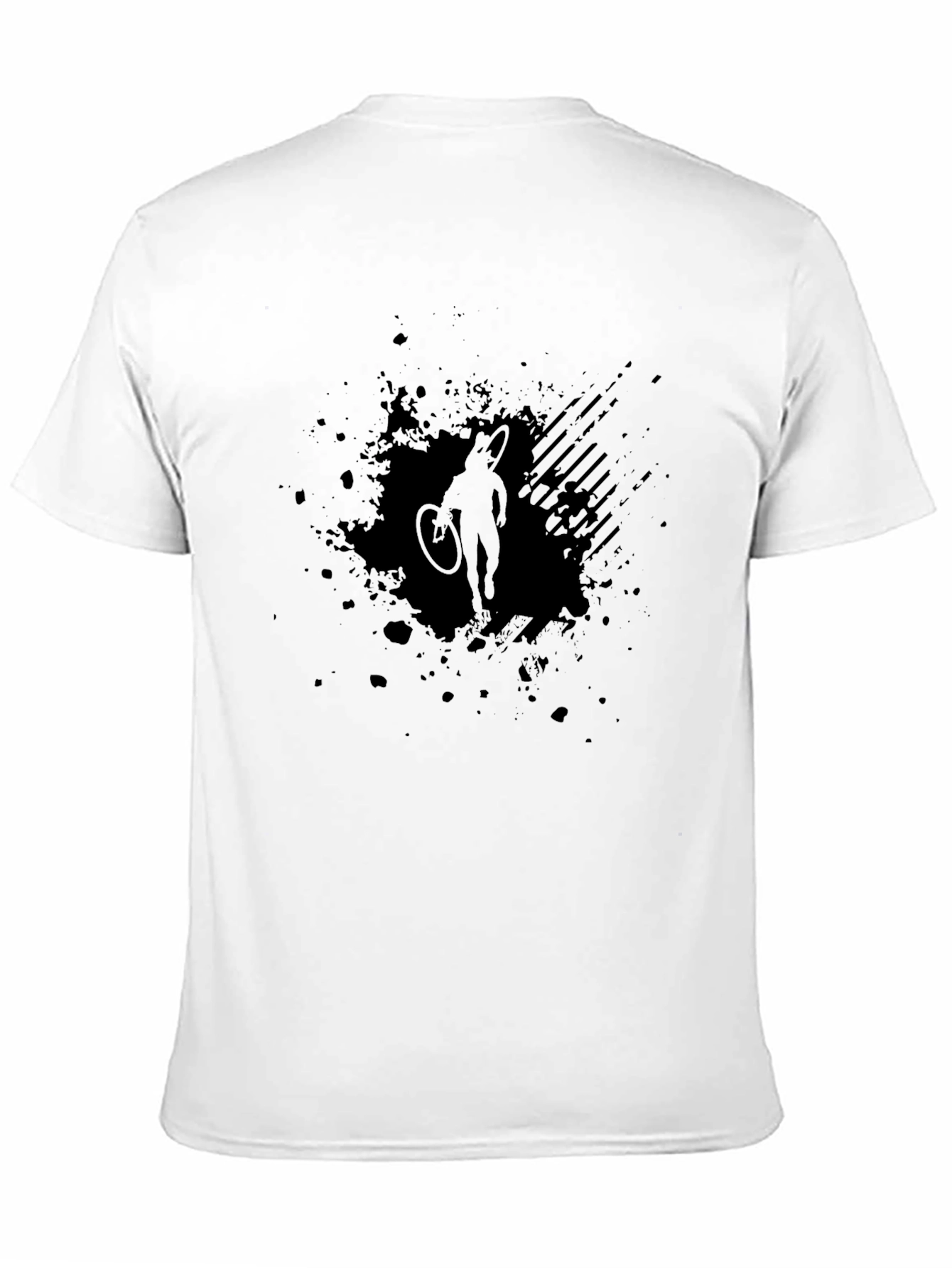Black Cycling Silhouette Graphic T-Shirt - 11