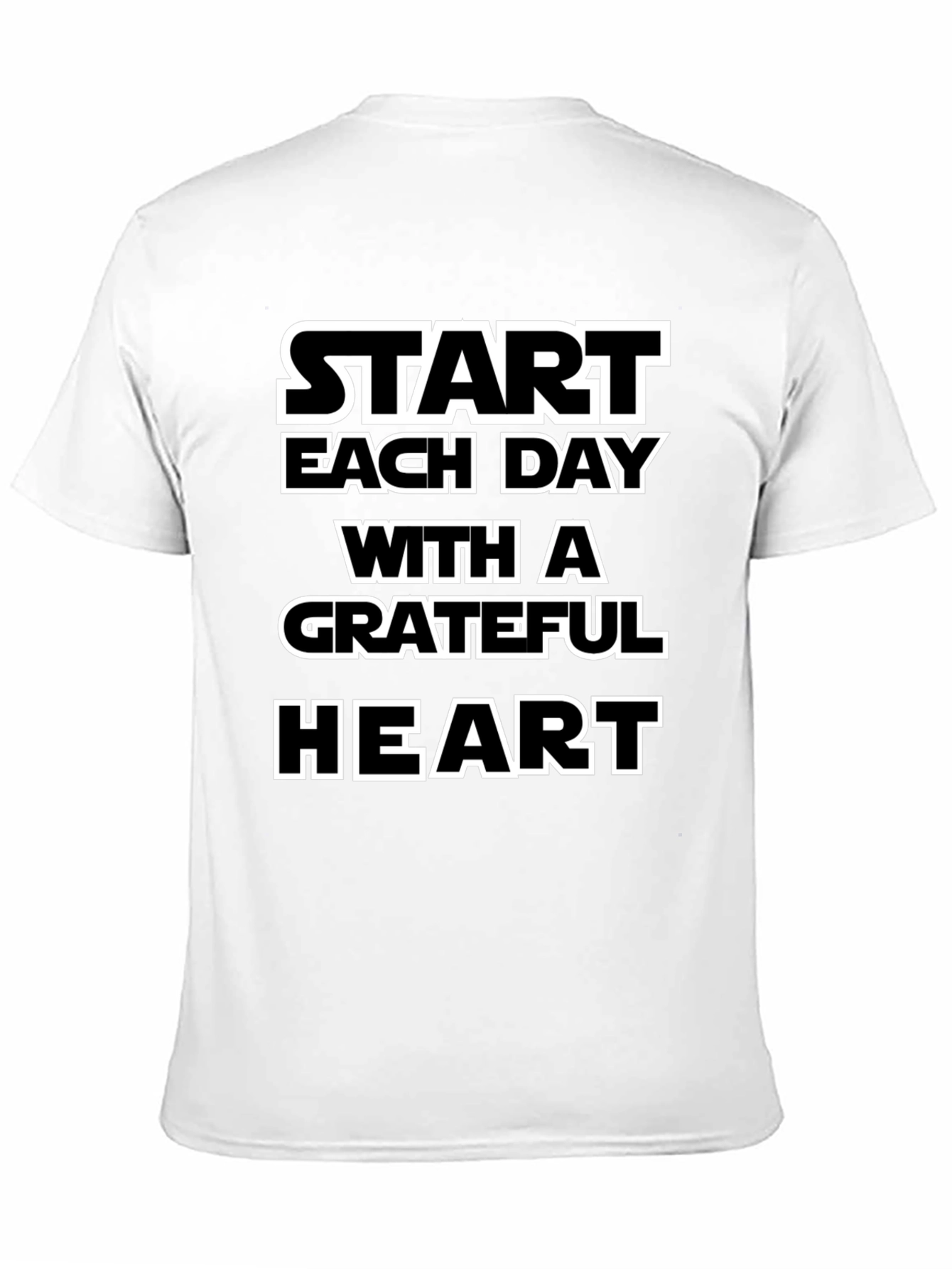 Grateful Heart Black Graphic Tee Shirt - 11