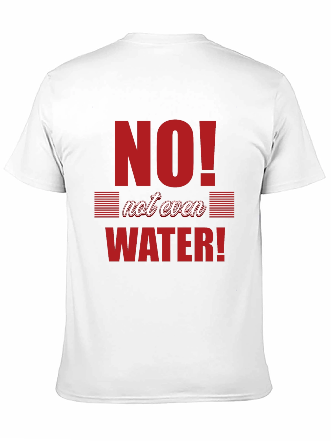 Black No Water T-Shirt - Black Crew Neck Graphic Tee view 11