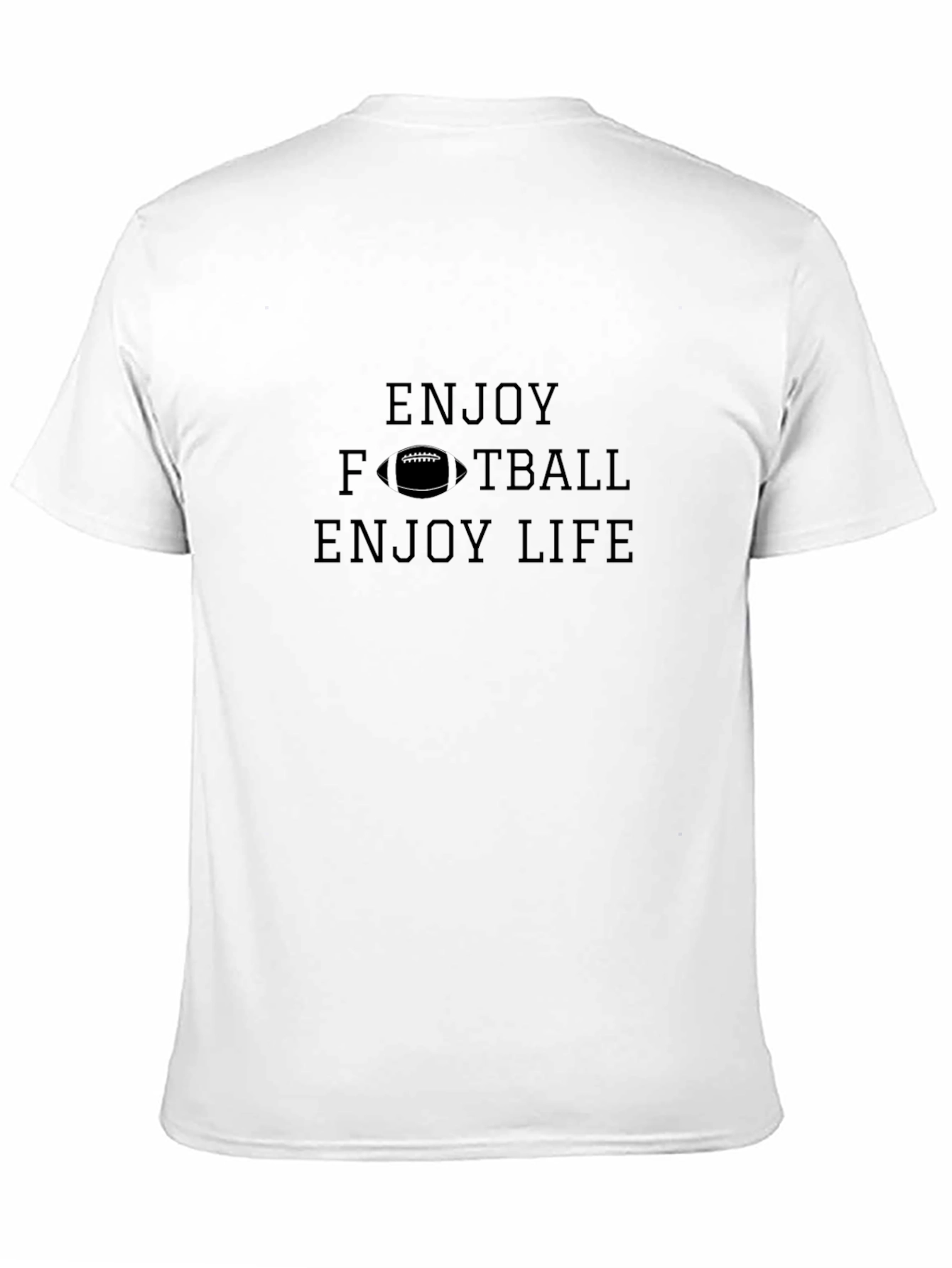 Black Enjoy Football Life Graphic Tee view 11