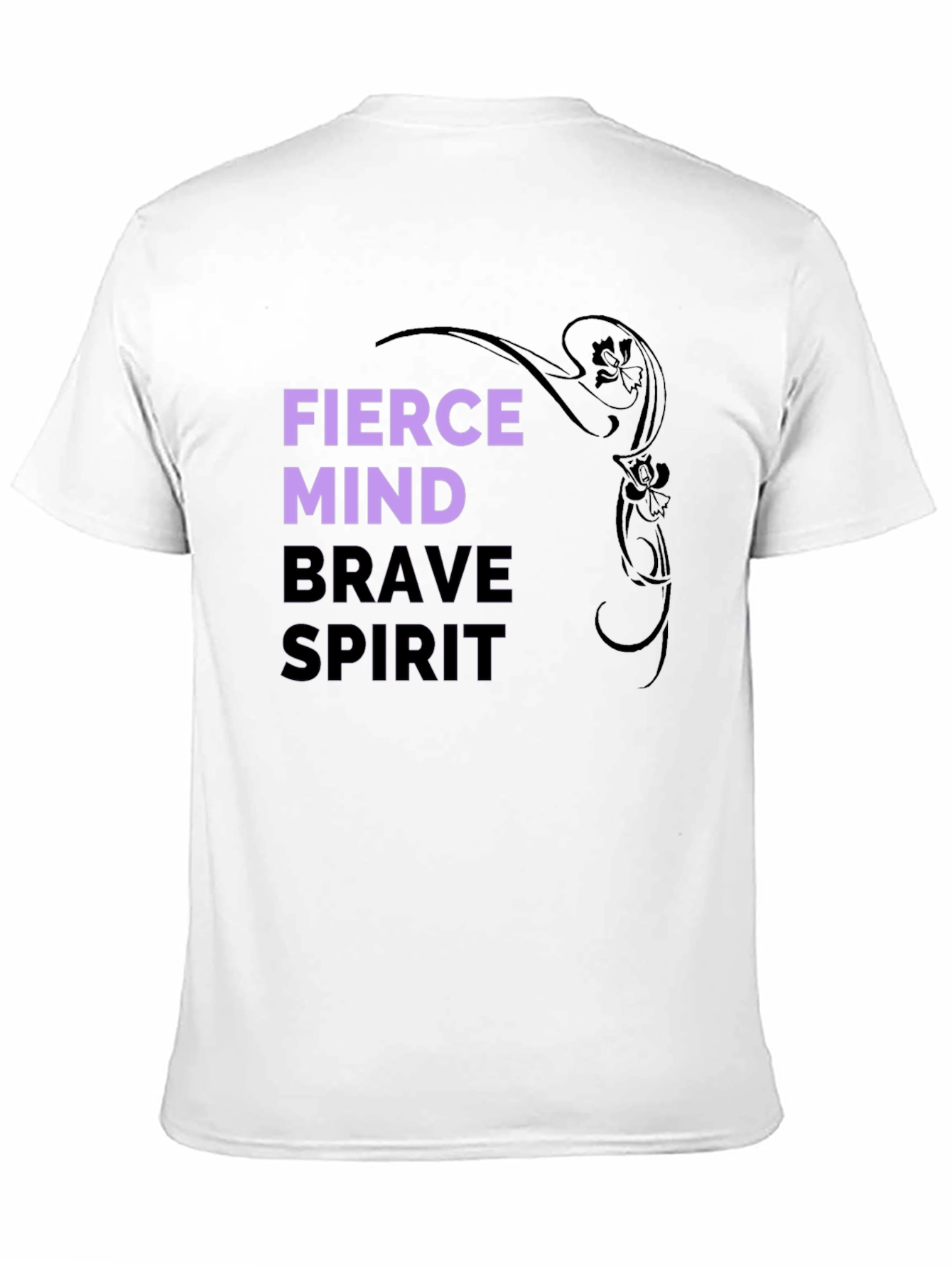 Black Fierce Mind Brave Spirit Graphic T-Shirt view 11