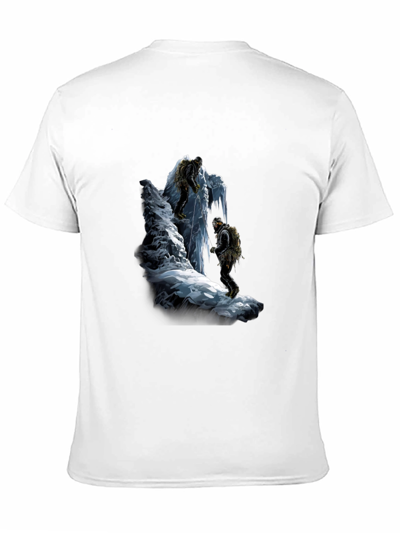 Black Mountain Climber Graphic Tee - Black Cotton T-Shirt view 11