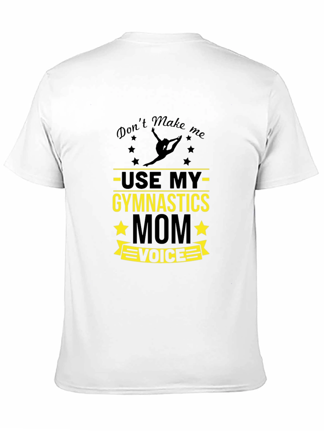 Black Gymnastics Mom Voice T-Shirt - Funny Gymnast Tee view 11