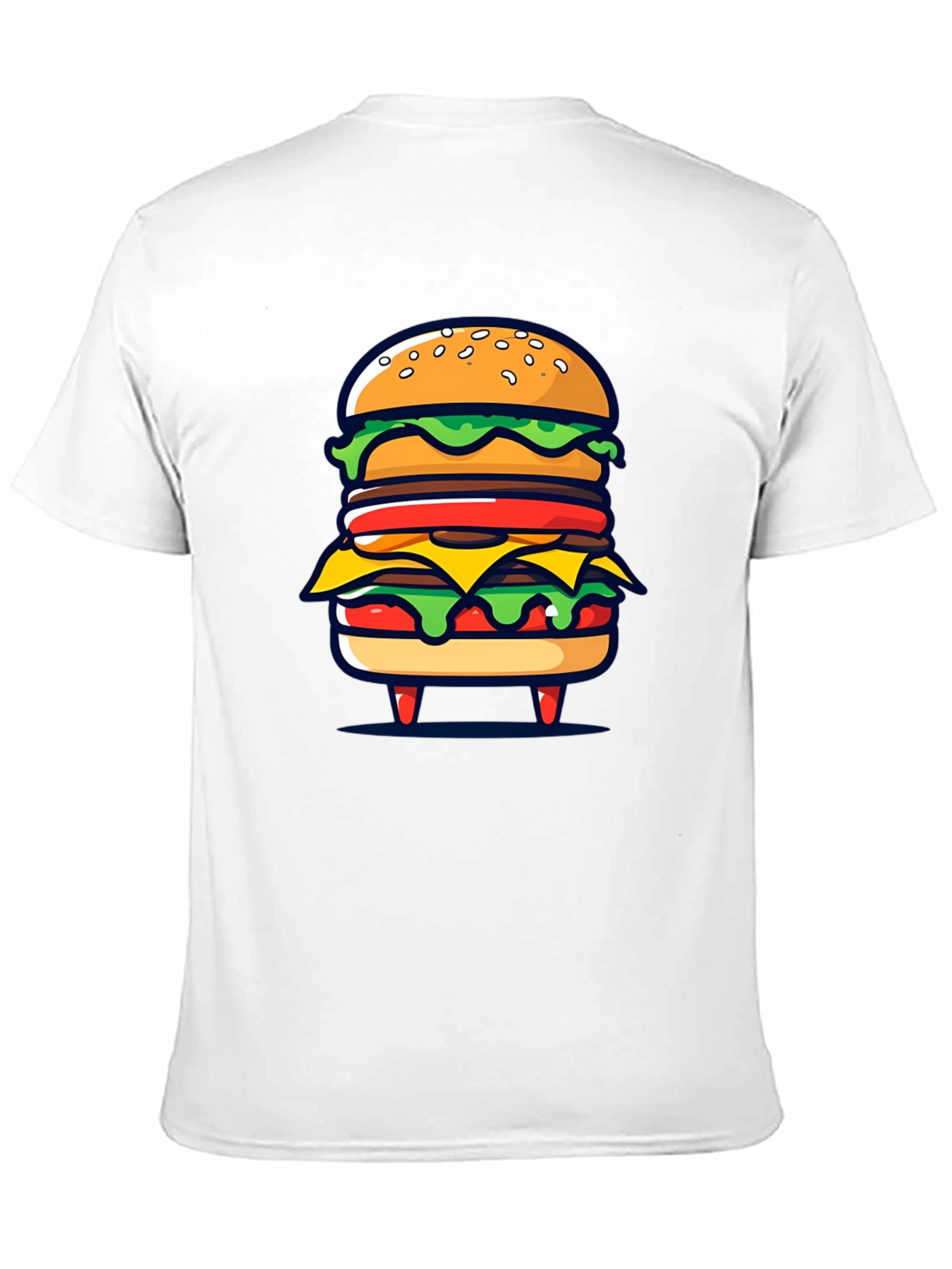 Black Burger Graphic Black T-Shirt view 11