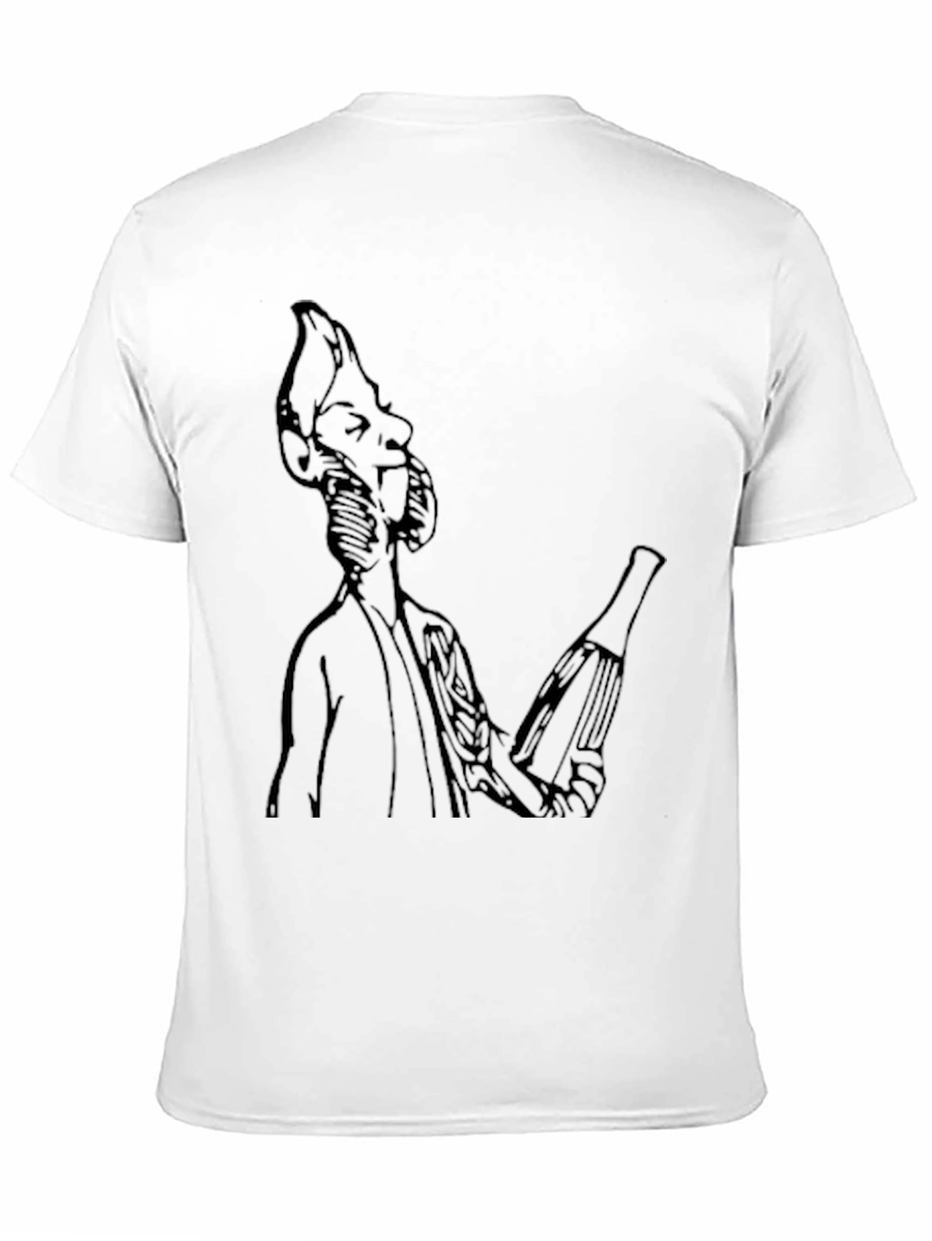 Black Unique Graphic T-Shirt - Quirky Character Design view 11