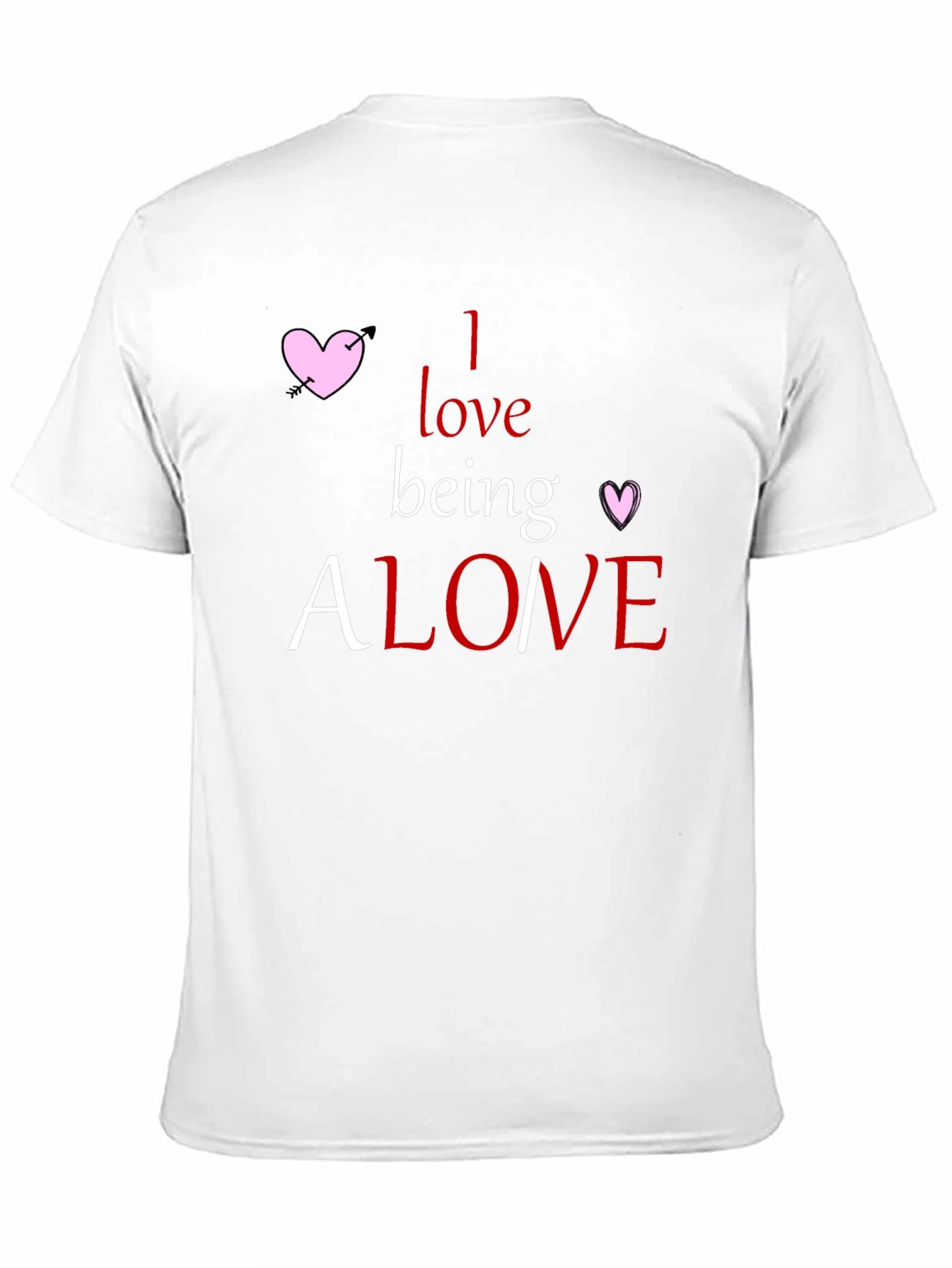 Black Alone T-Shirt - Heart Graphic Tee view 11