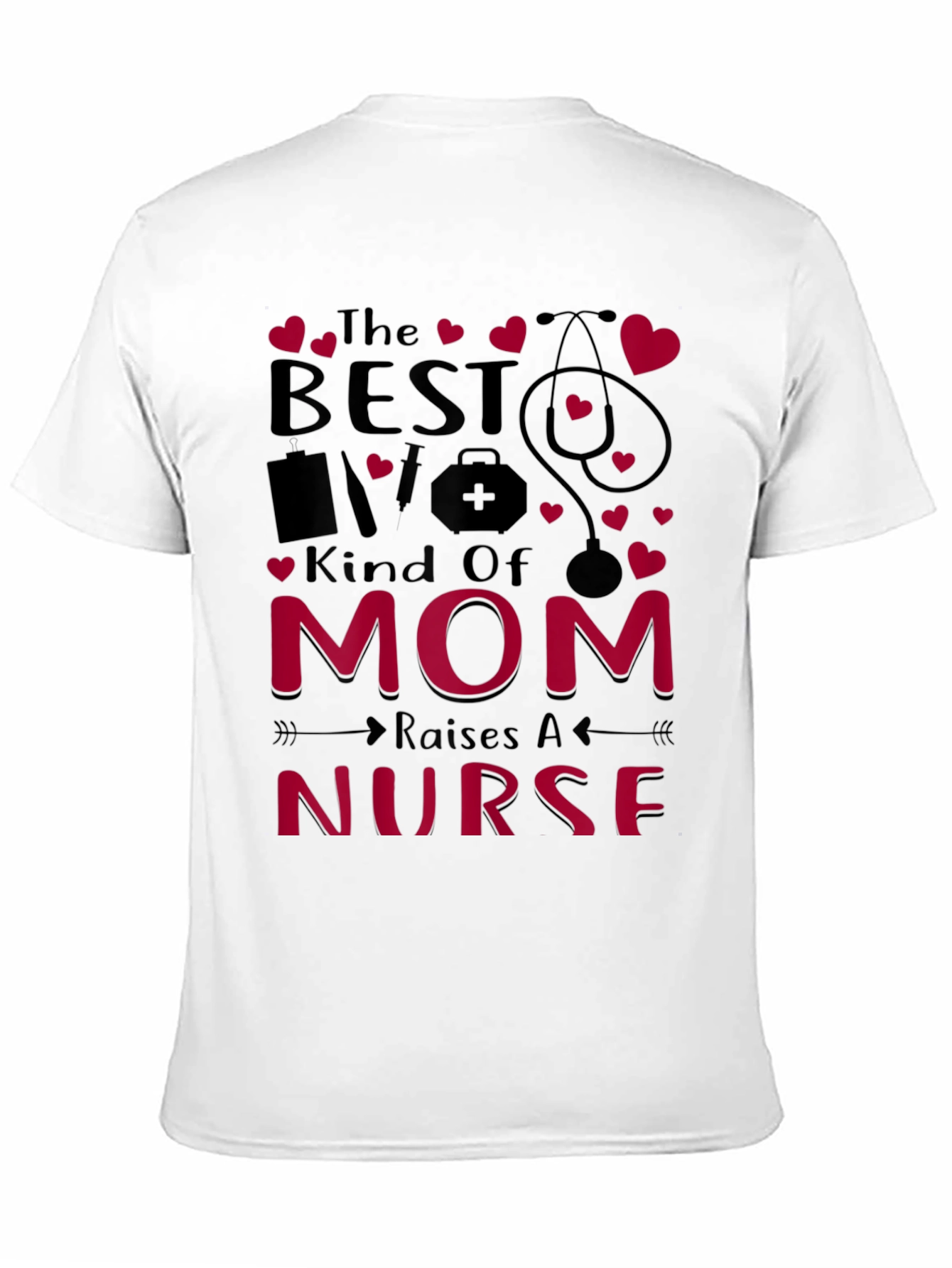 Black Best Mom Raises A Nurse T-Shirt view 11