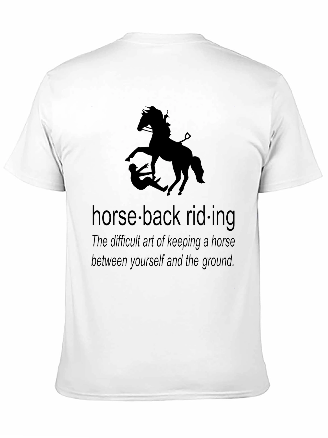Black Horseback Riding Humor T-Shirt view 11