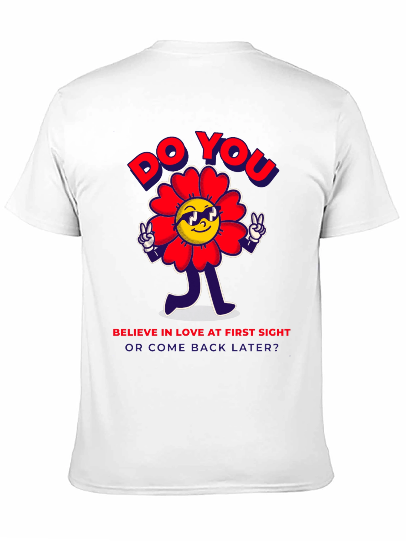 Black Cool Flower Graphic Tee - Love at First Sight T-Shirt view 11