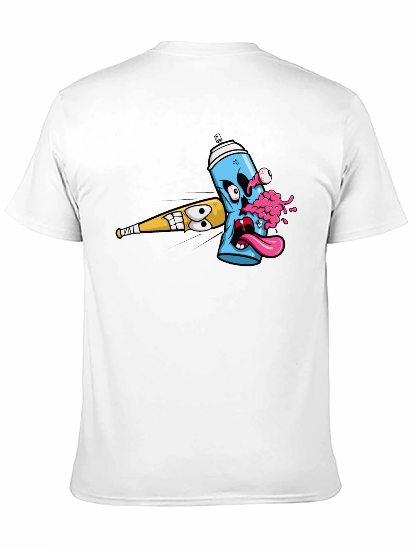 Black Cartoon Graffiti Graphic Tee view 11