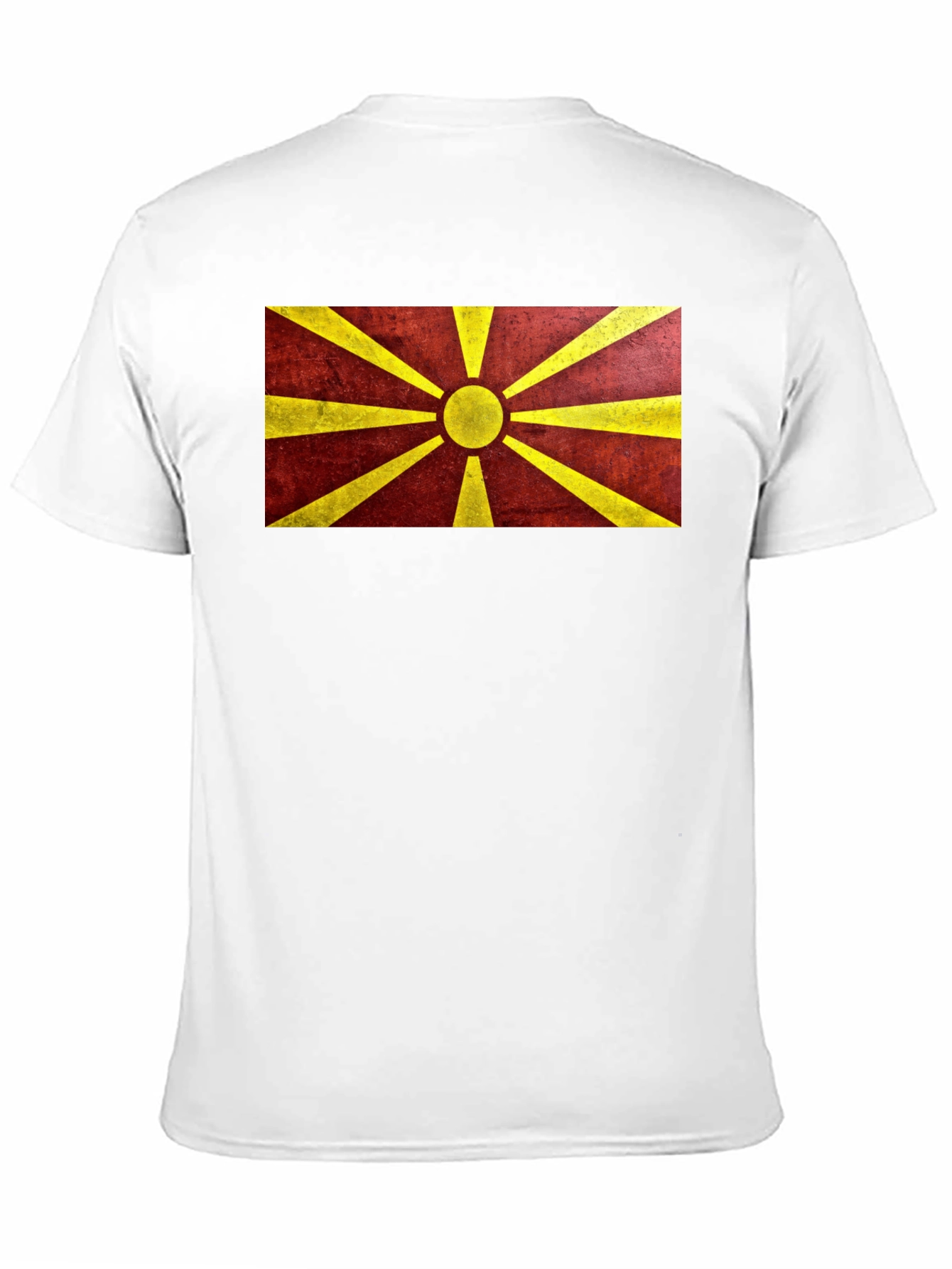 Macedonia Flag Graphic Print Black T-Shirt - 11