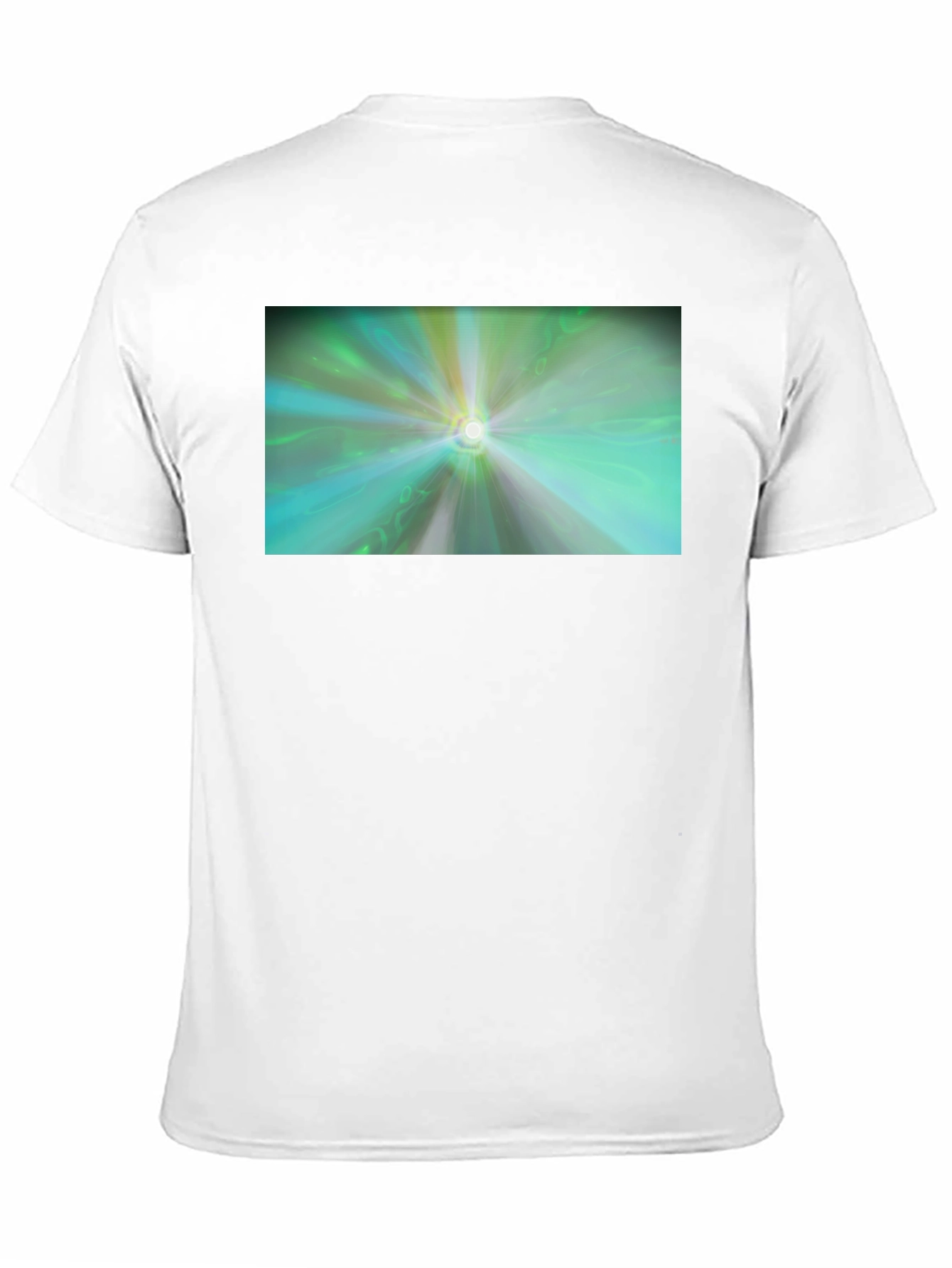 Black Abstract Light Burst T-Shirt - Black Cotton Blend view 11