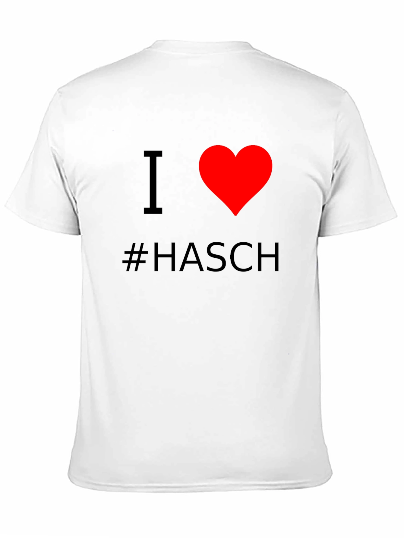 Black I Heart #Hasch T-Shirt - Black Cotton Casual Tee view 11