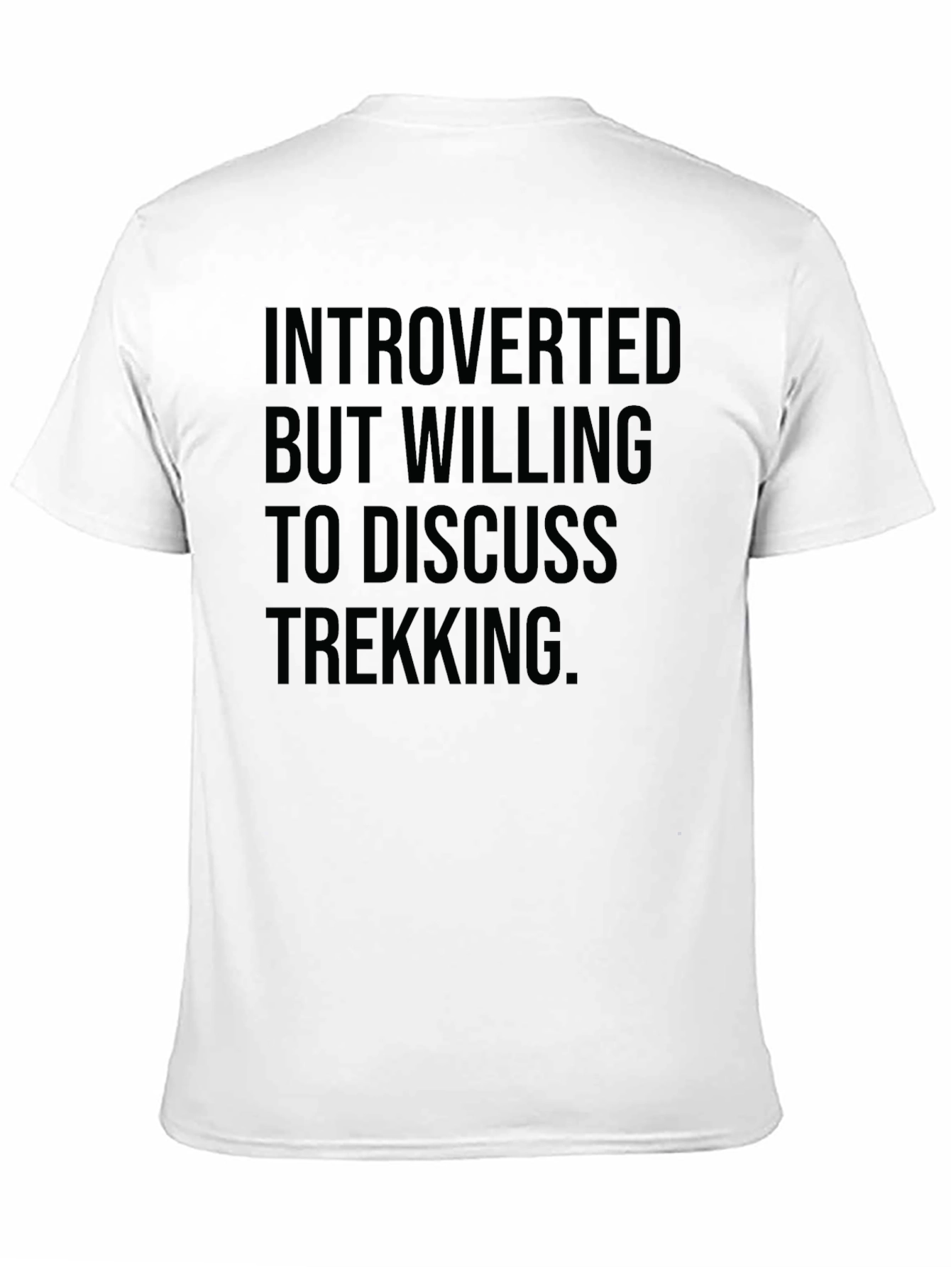Black Introverted Trekking T-Shirt - Funny Hiking Tee view 11