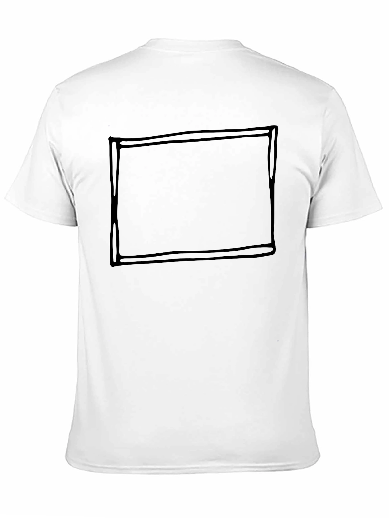 Black Men's Black Crew Neck T-Shirt with Graphic Box view 11