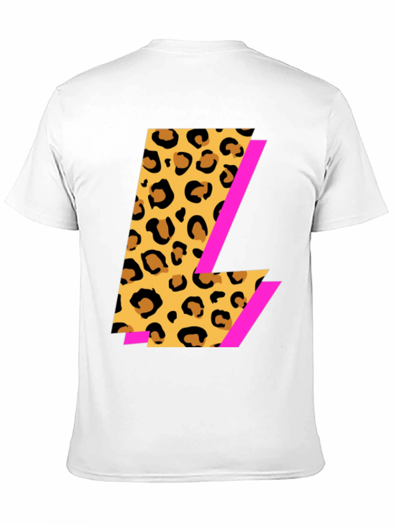 Black Leopard Print L Graphic Black T-Shirt view 11