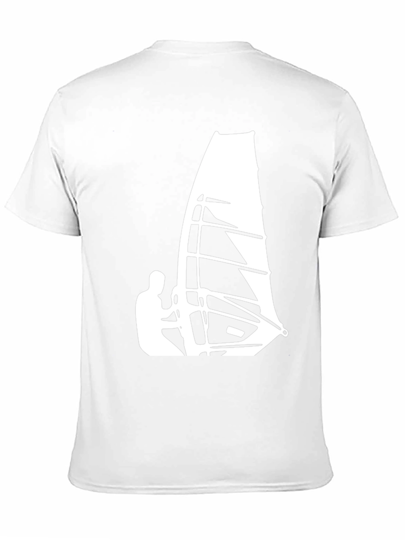 Black Windsurfer Graphic Tee - Black Cotton T-Shirt view 11