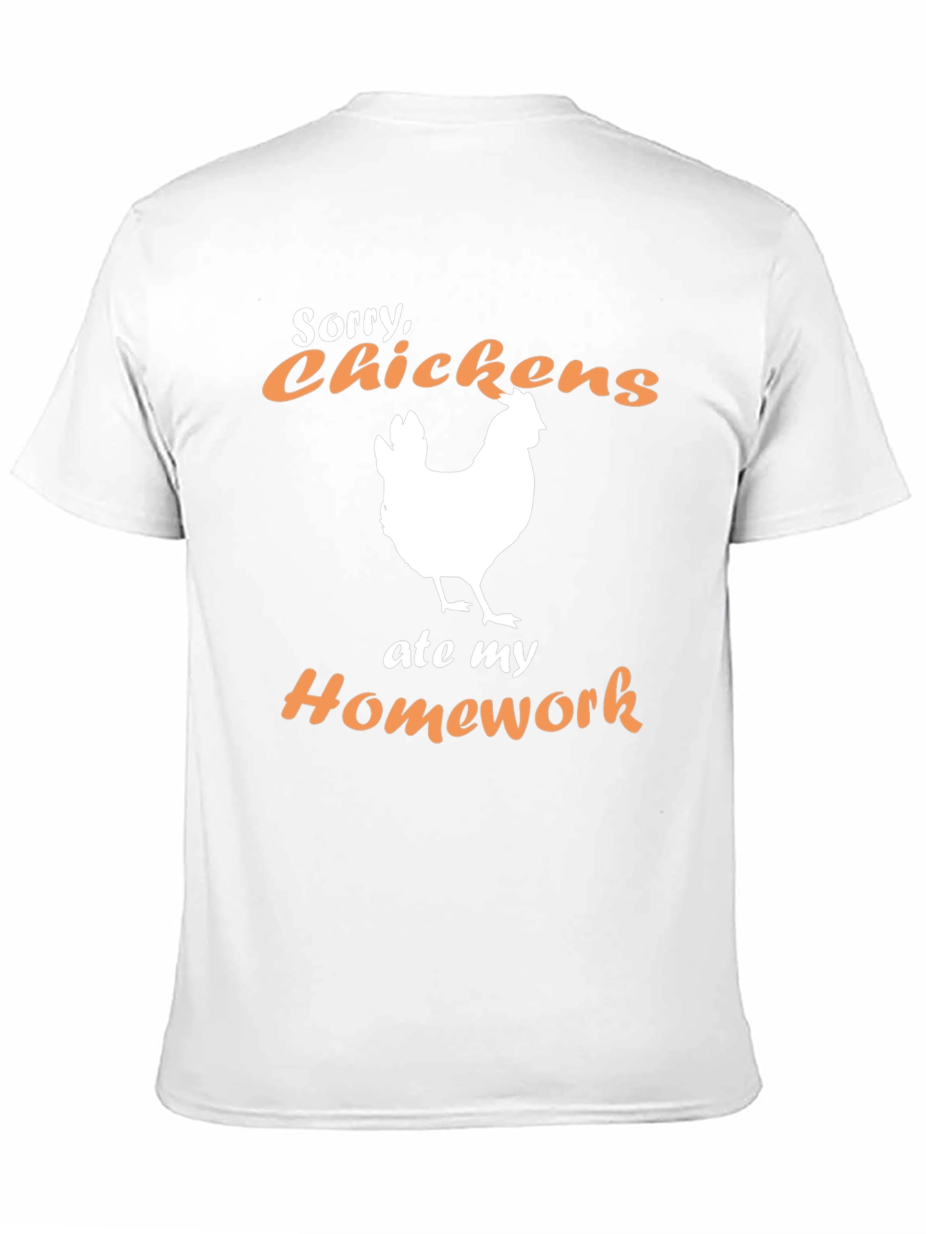 Black Funny Chicken Ate My Homework Graphic T-Shirt view 11