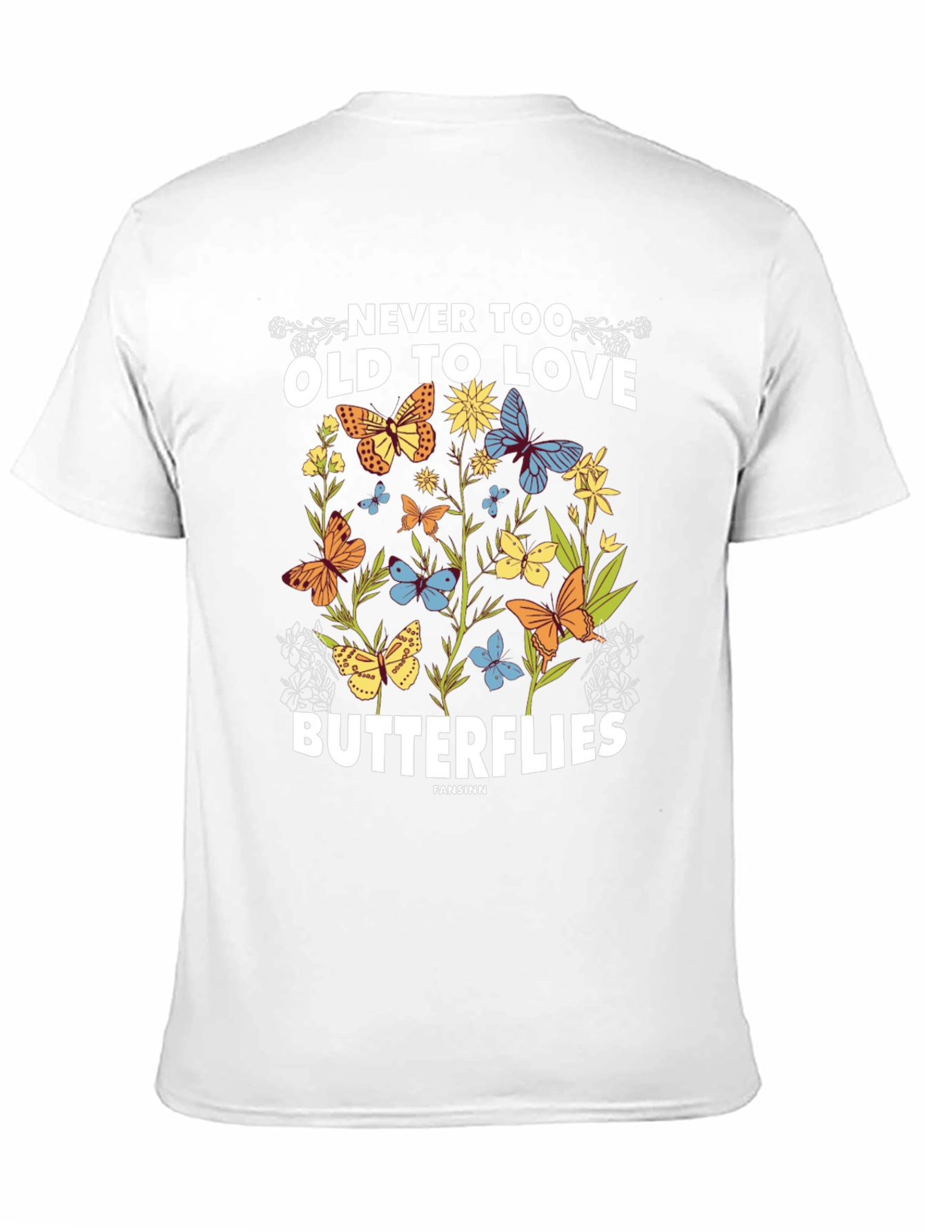 Black Never Too Old Butterflies Graphic Tee view 11