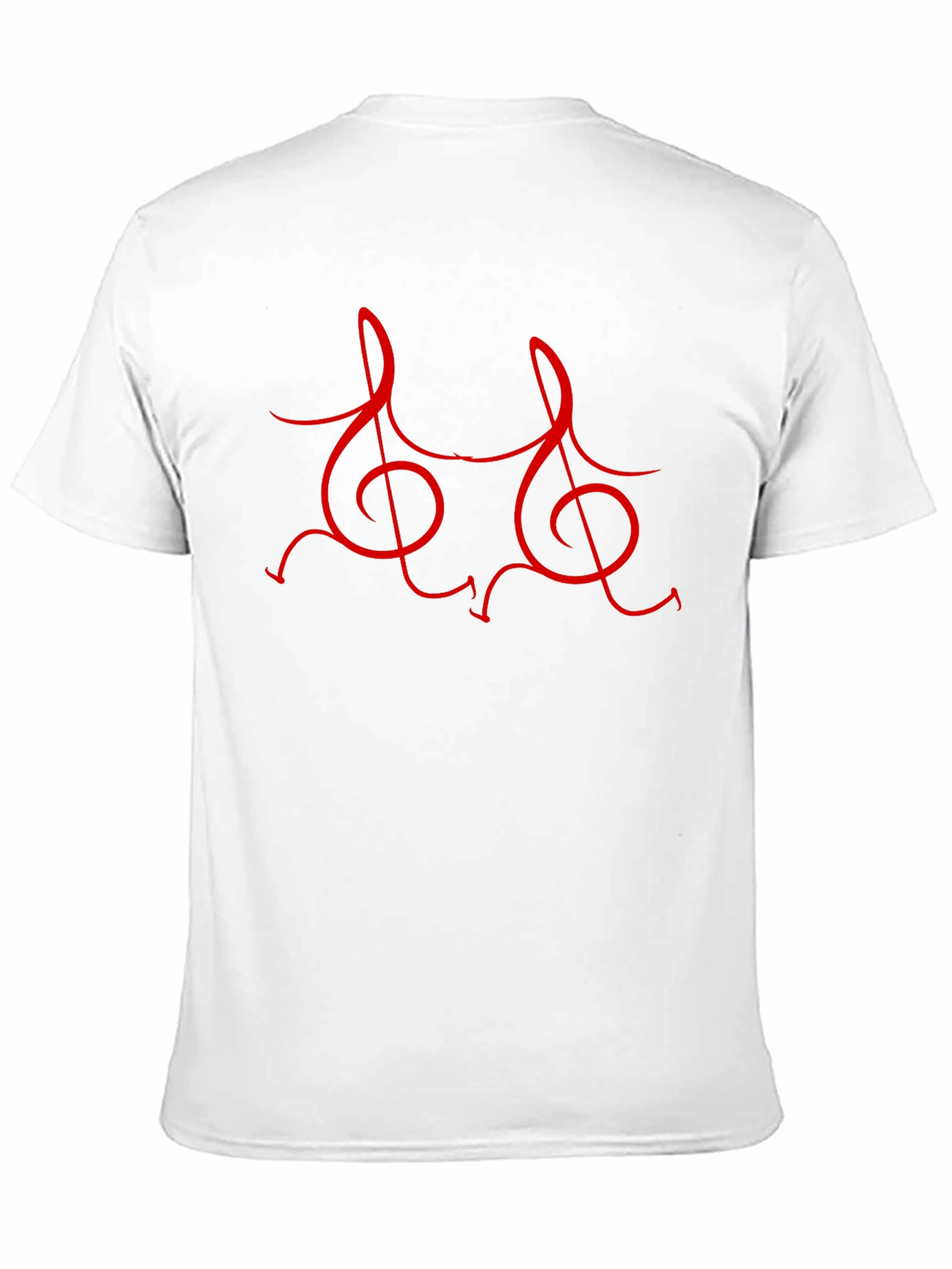 Black Music Note Treble Clef Graphic Tee - Black view 11