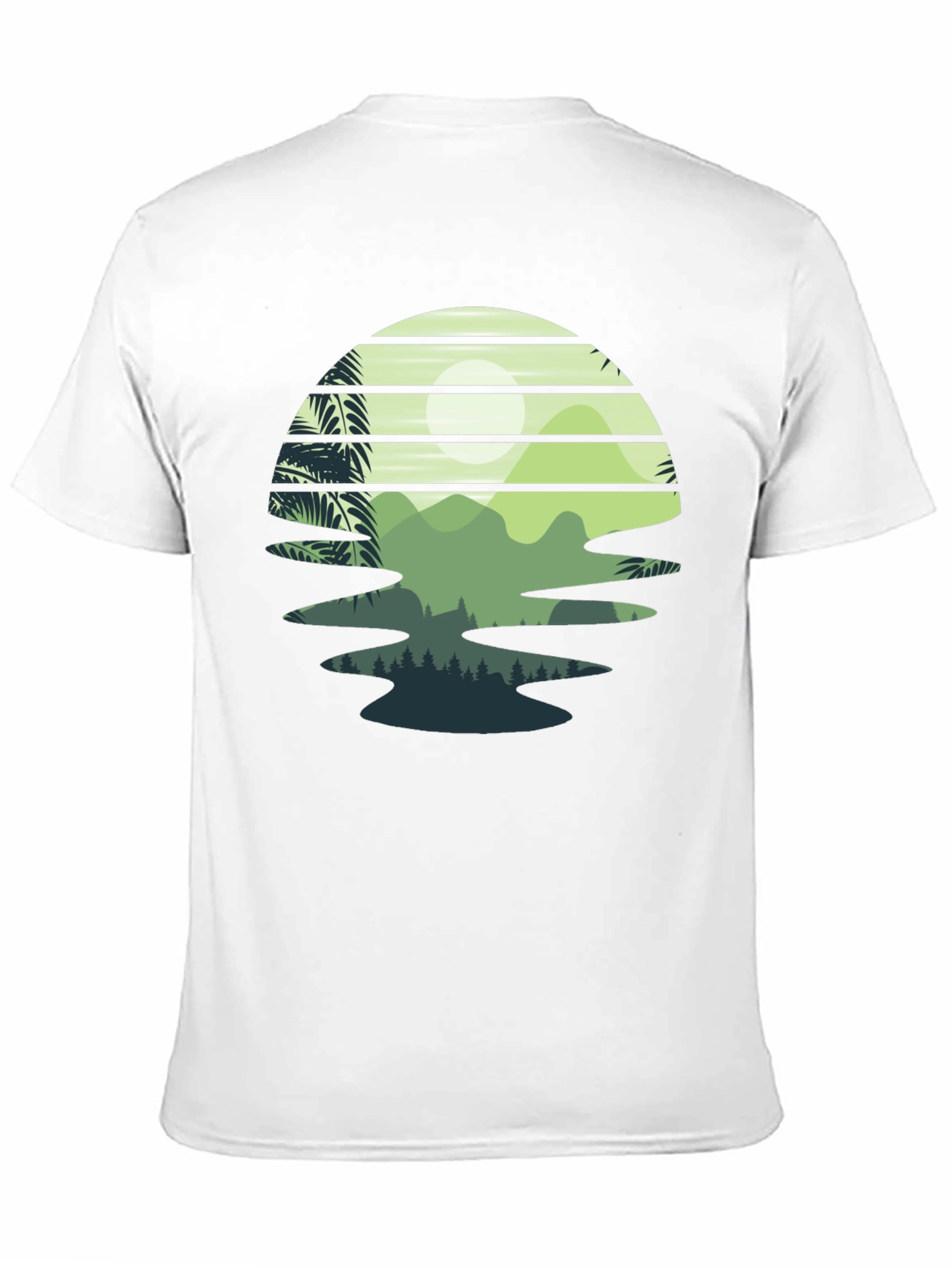 Black Retro Sunset Landscape Graphic Tee view 11