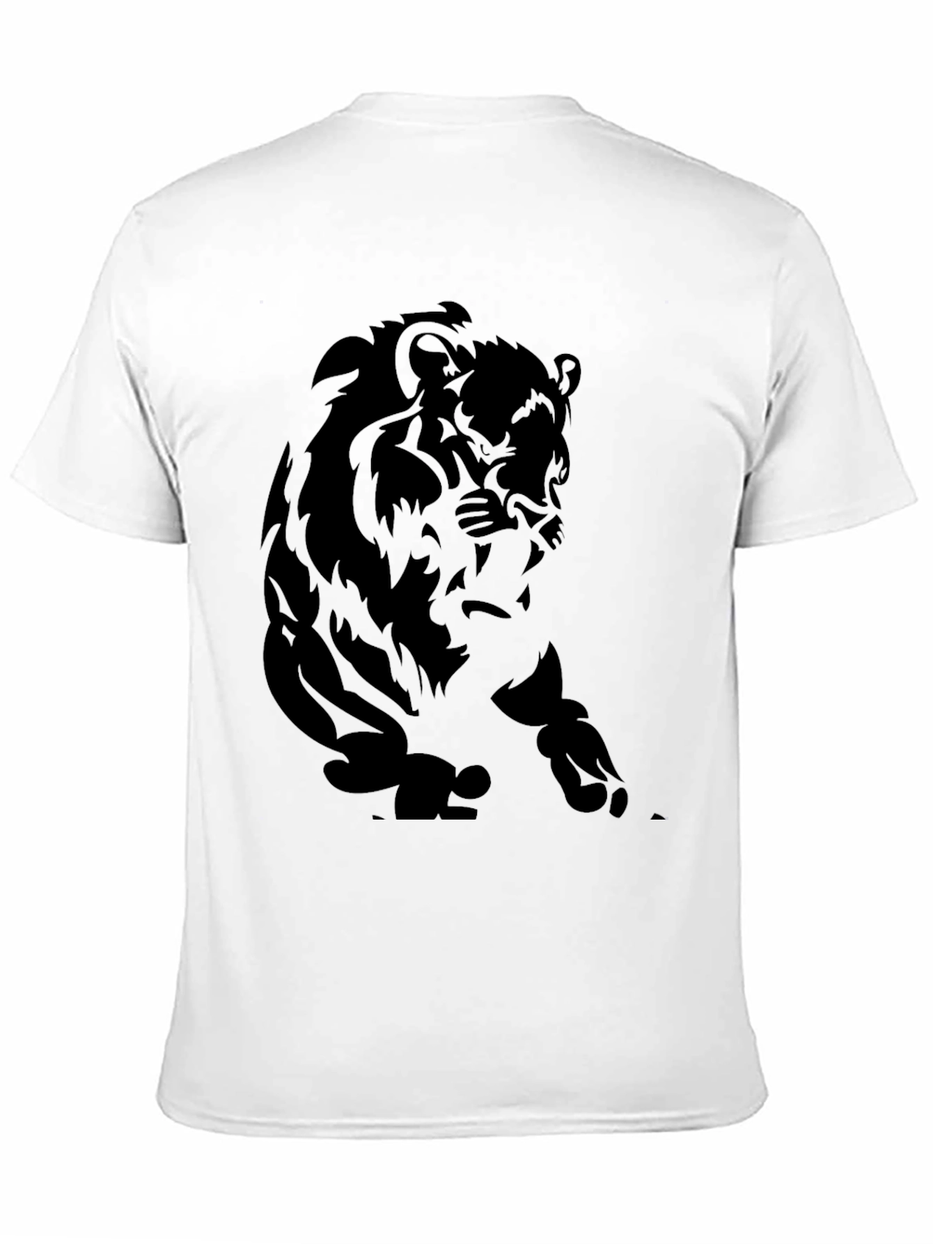 Black Black Lion Graphic Tee - Men's Stylish Short Sleeve Shirt view 11