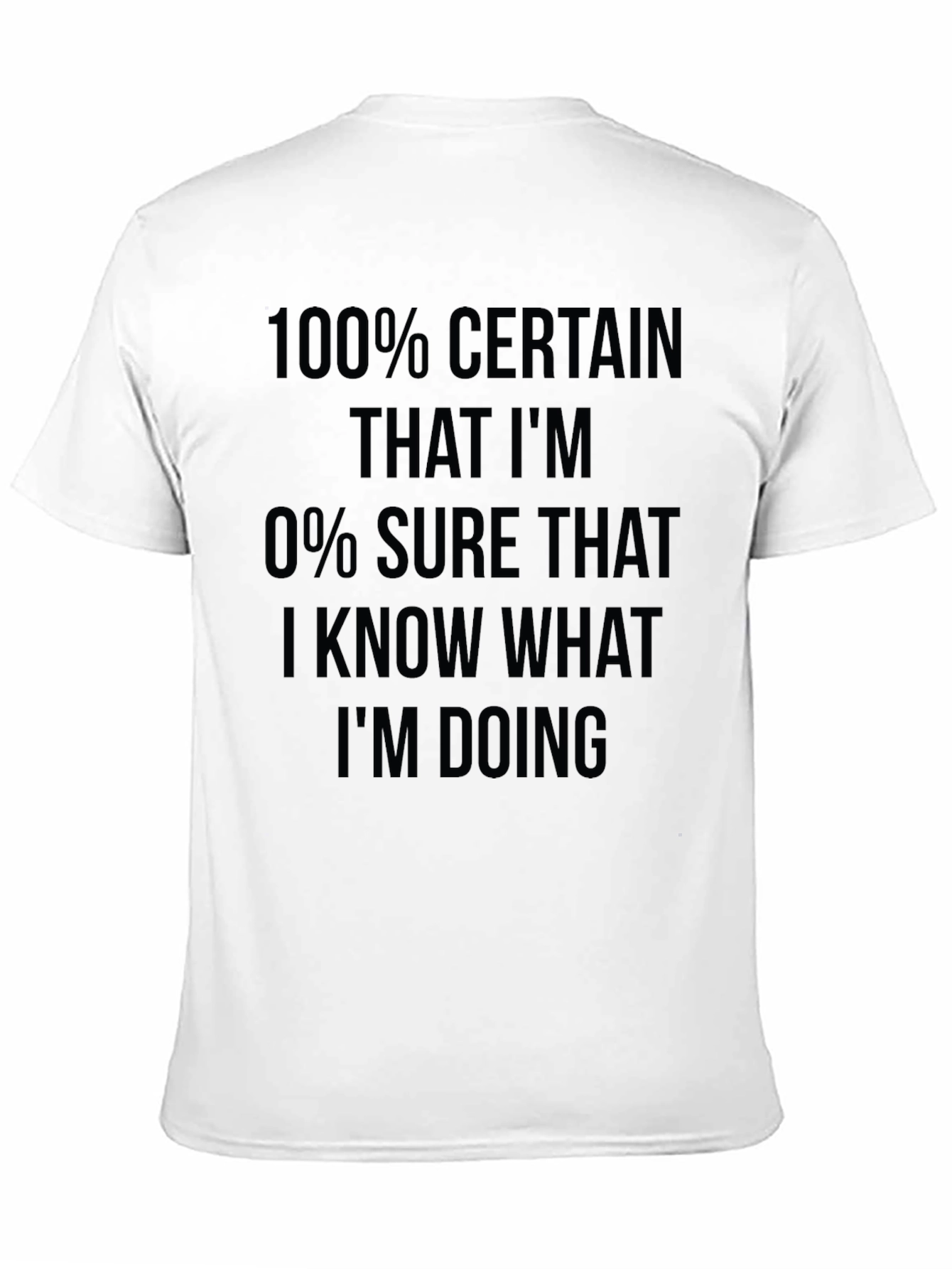 Black Funny Sarcastic 100% Certain T-Shirt view 11
