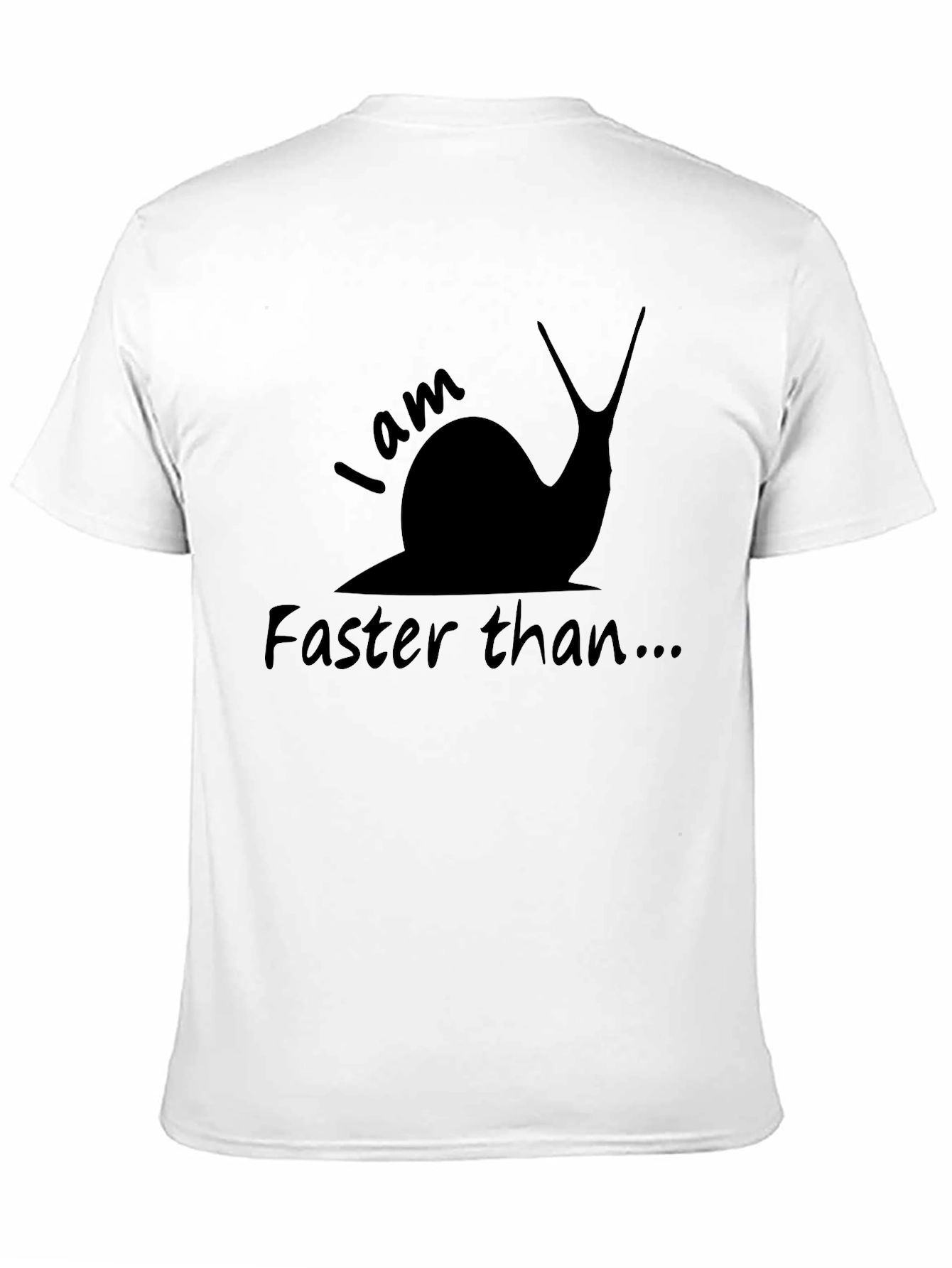 Black Funny Snail Graphic Tee - I am Faster Than... view 11