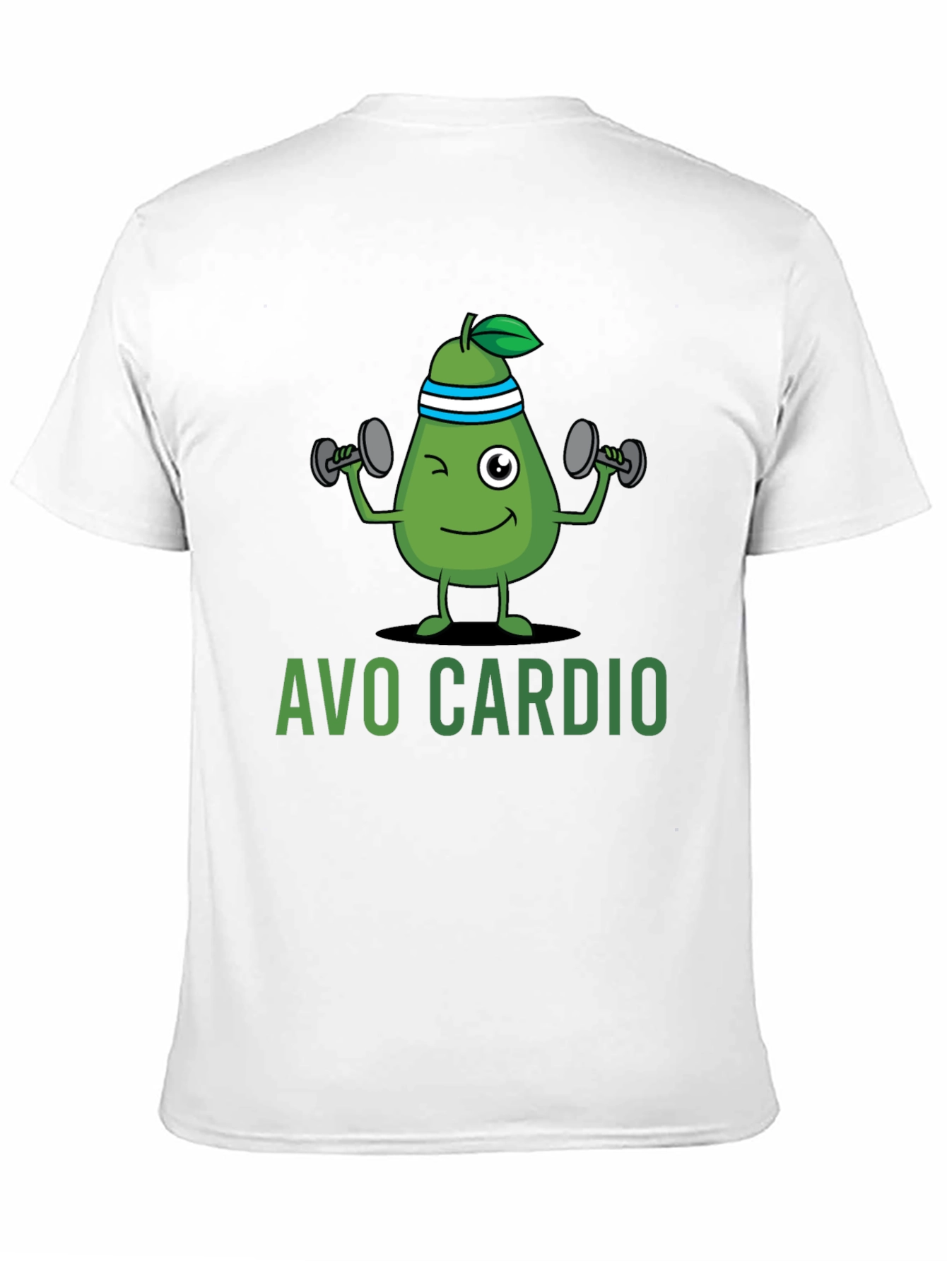 Black Avo Cardio Black T-Shirt - Workout Avocado Design view 11