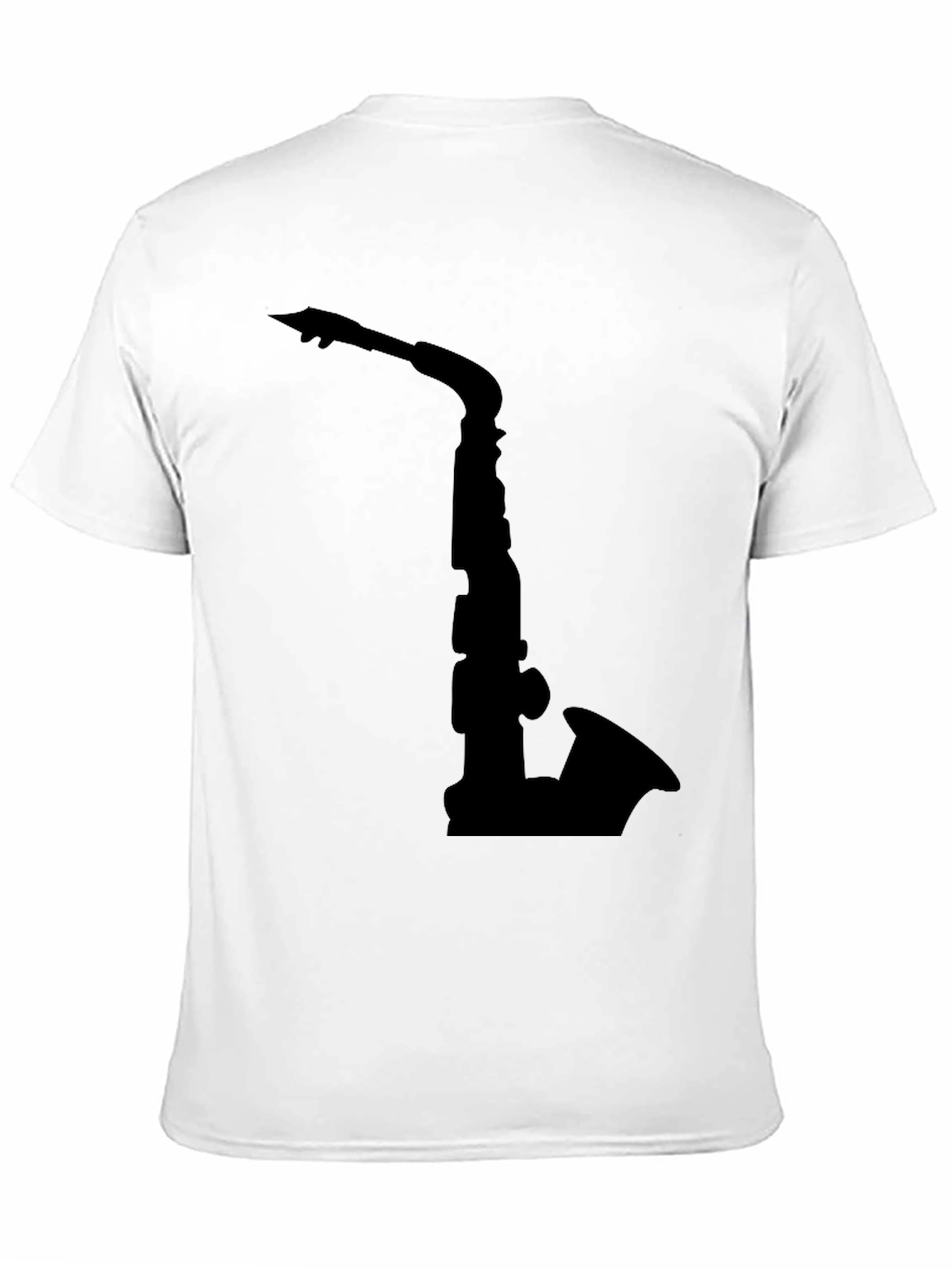 Black Saxophone Graphic Tee - Black Cotton Comfort view 11