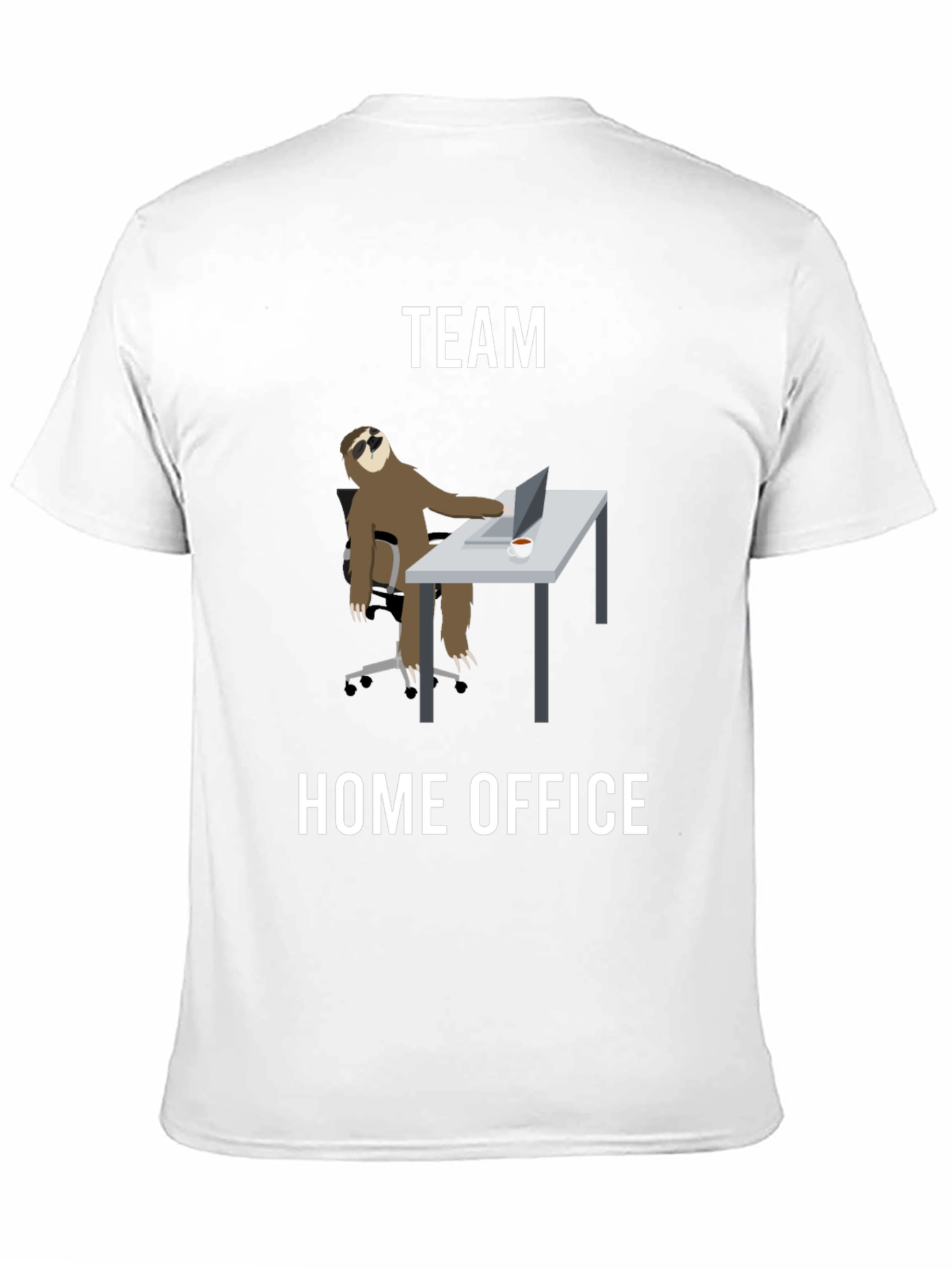 Black Team Home Office Sloth T-Shirt - Funny Work From Home Tee view 11